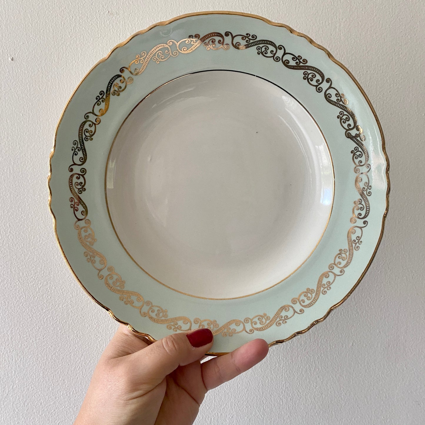 Lot de 6 assiettes creuses vintage modèle Séville de Moulin des Loups