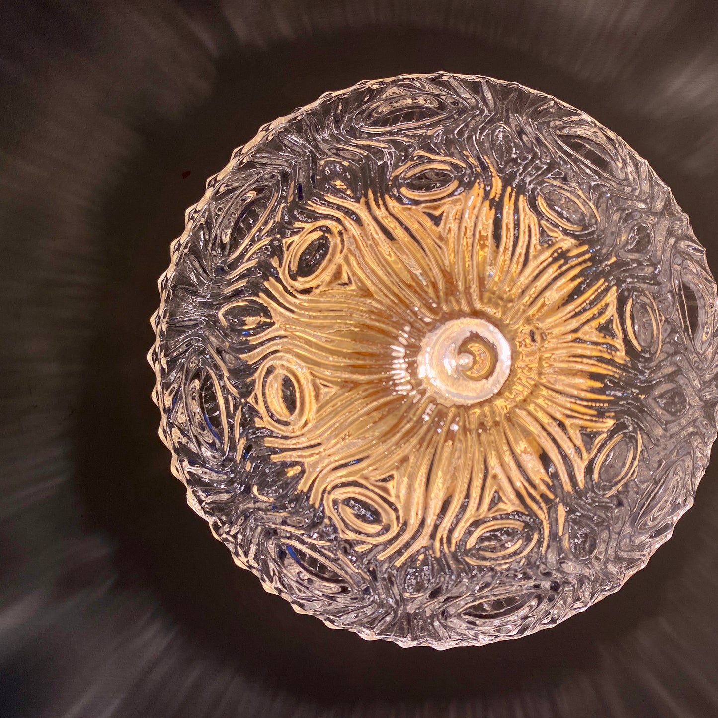 Applique ou plafonnier globe vintage en verre