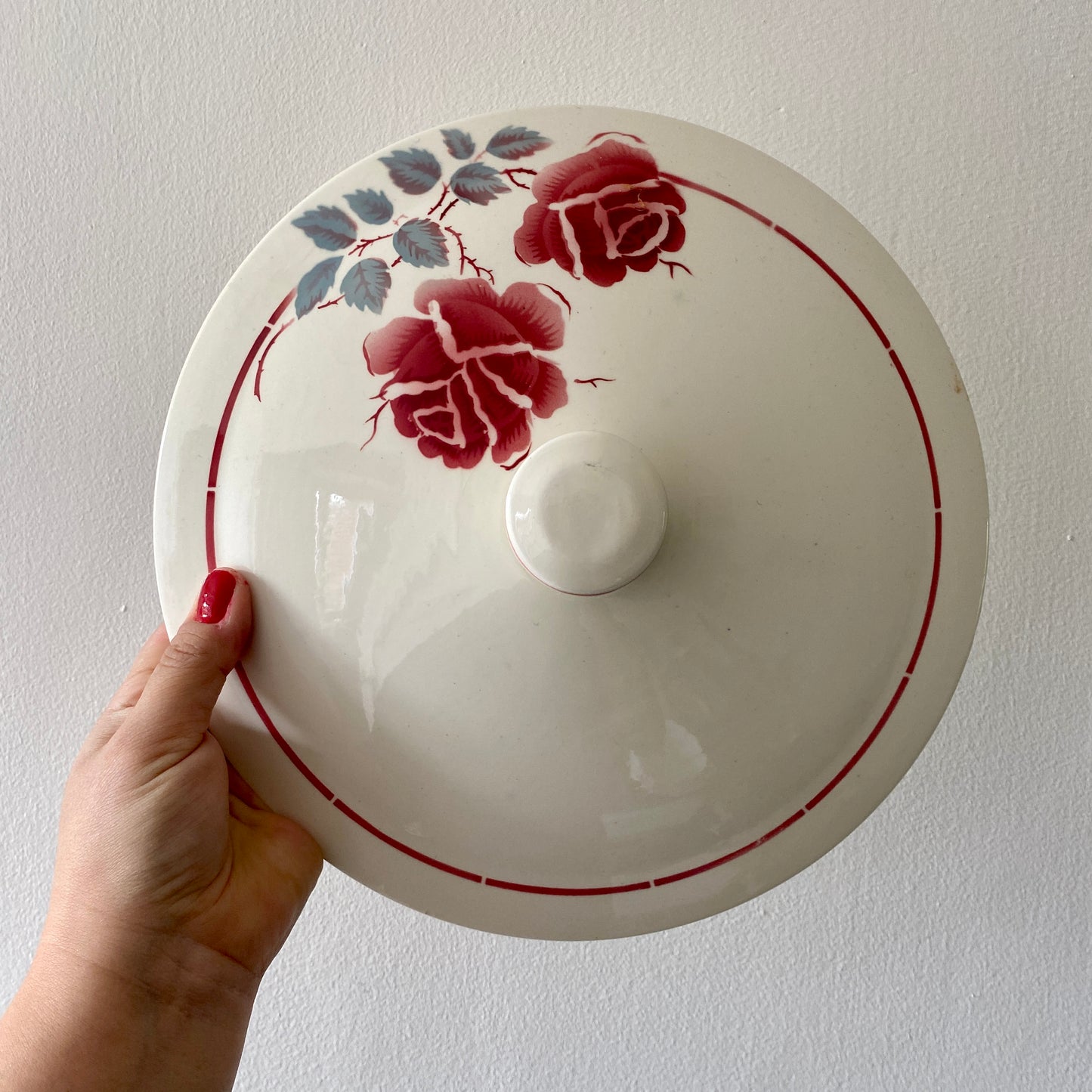 Soupière et saucière vintage en terre de fer - Saint Amand -