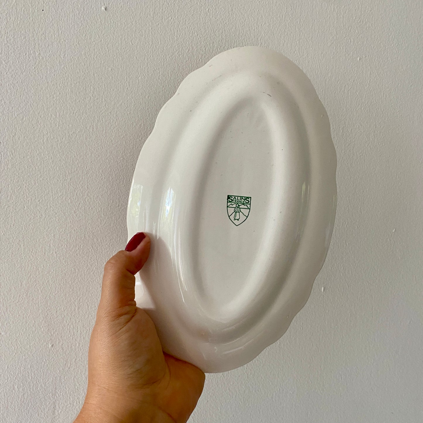 Lot de 2 plats ovales- raviers vintage Salins