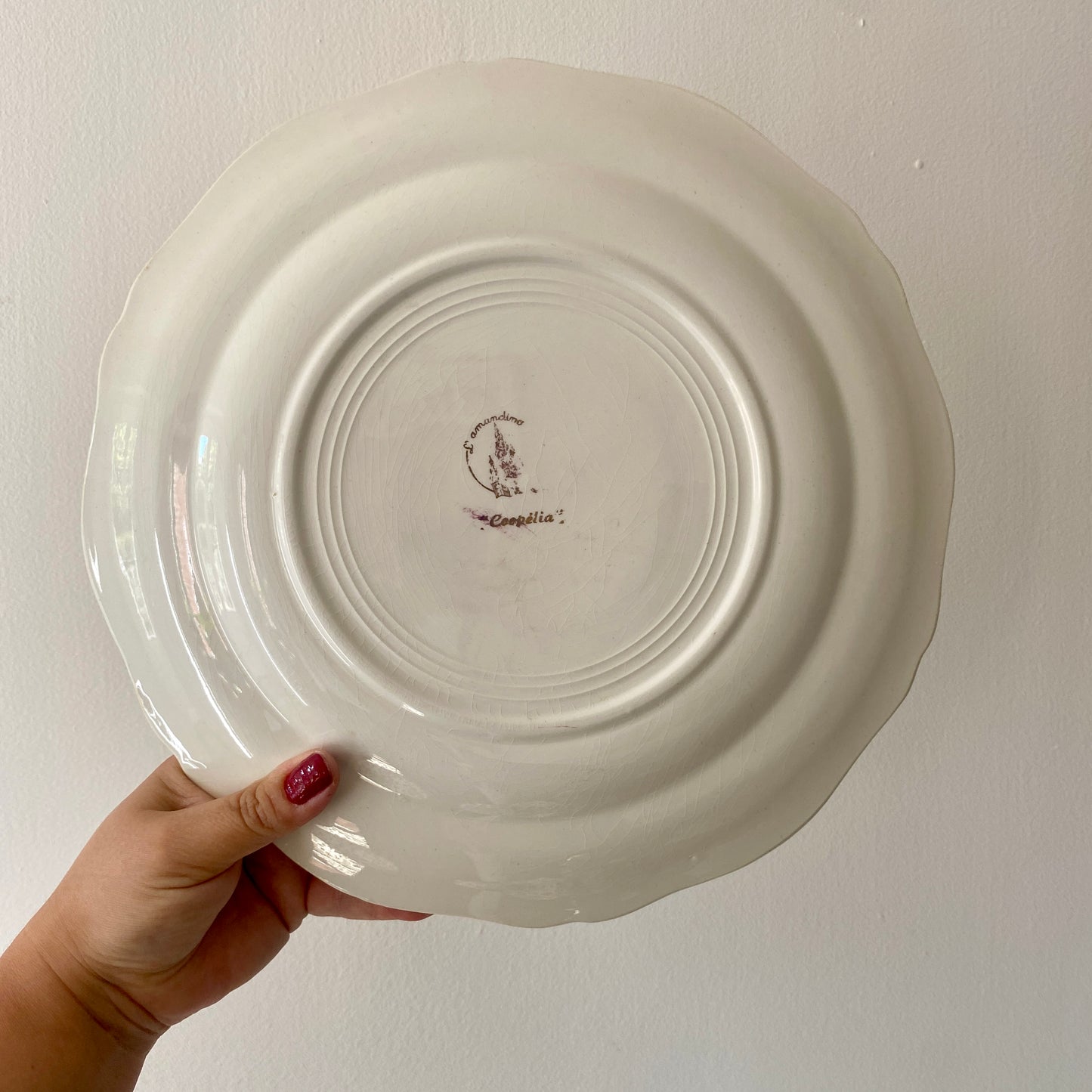 Lot de 2 plats de service ronds vintage modèle Coopélia - L'Amandinoise