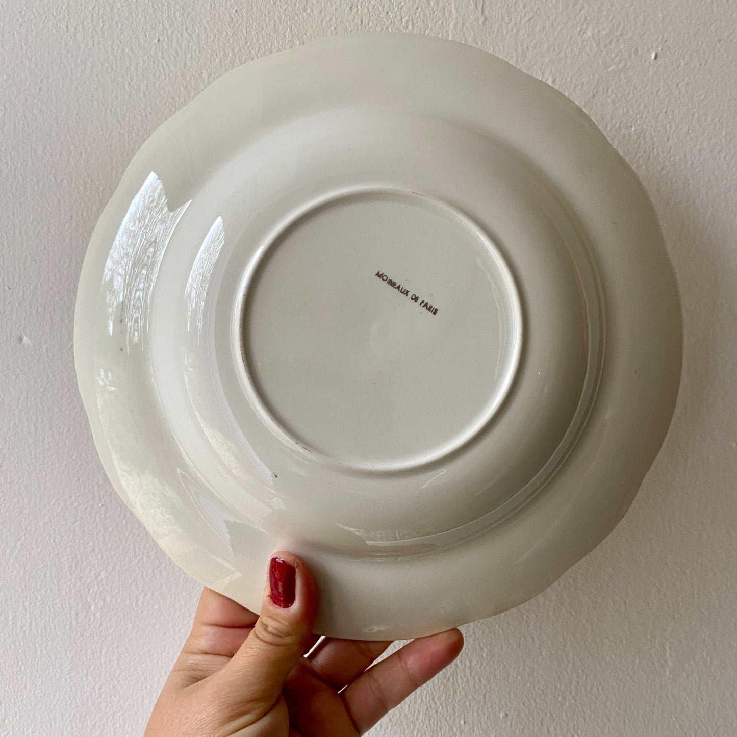 Lot de 11 assiettes creuse vintage, modèle Moineaux de Paris de Gien