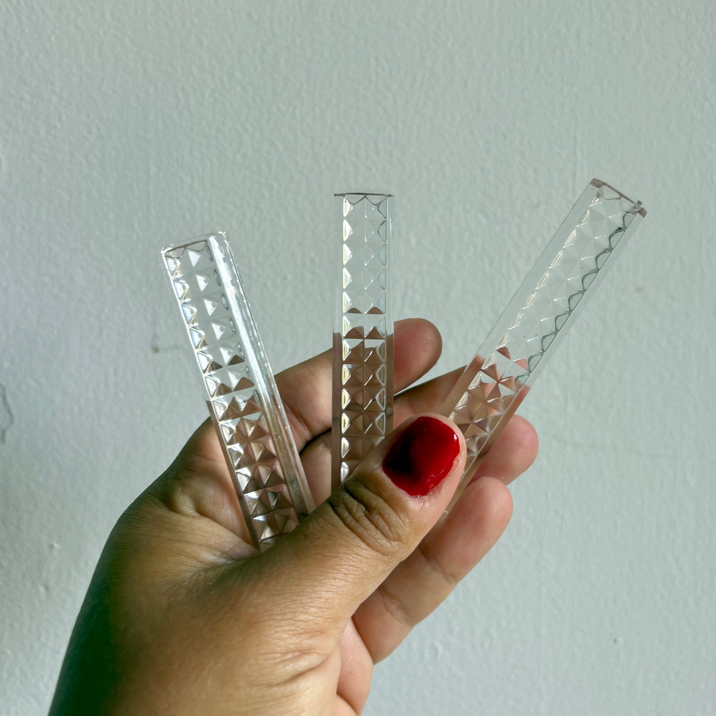 Lot de 11 porte-couteaux vintage en cristal