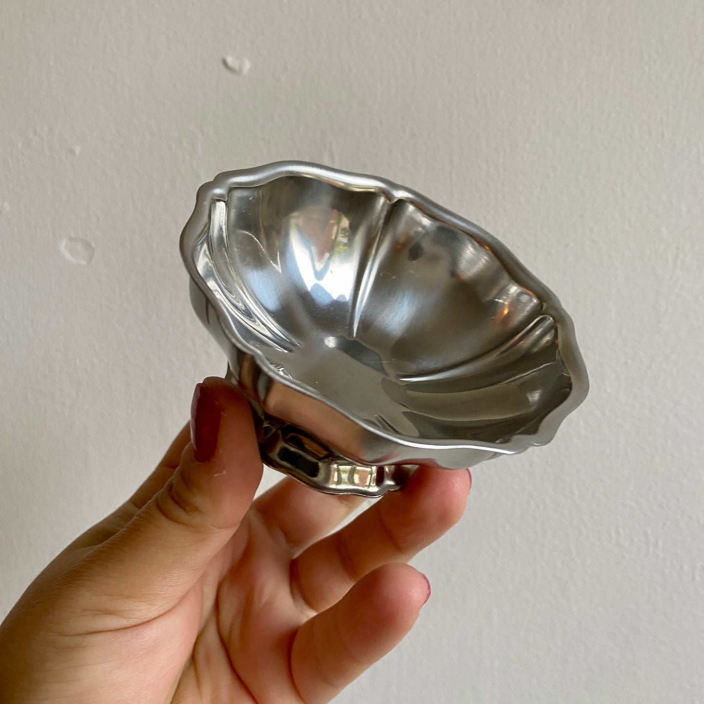 Service à glace vintage, coupes et cuillères en inox