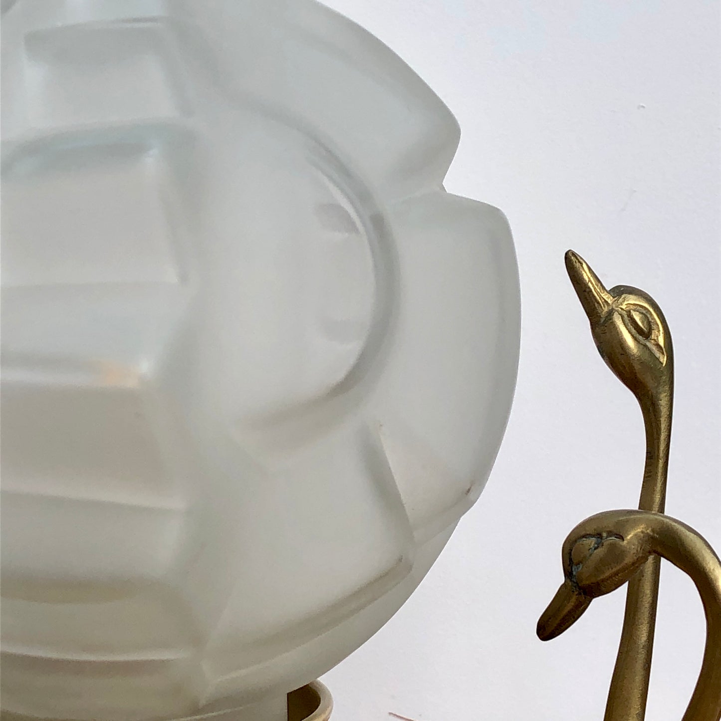 Lampe à poser globe vintage art déco