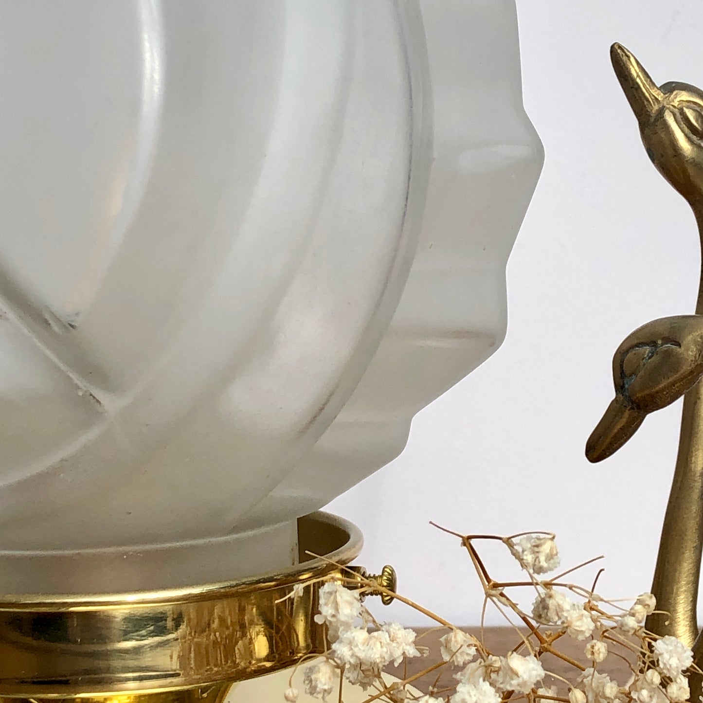 Lampe à poser globe vintage art déco
