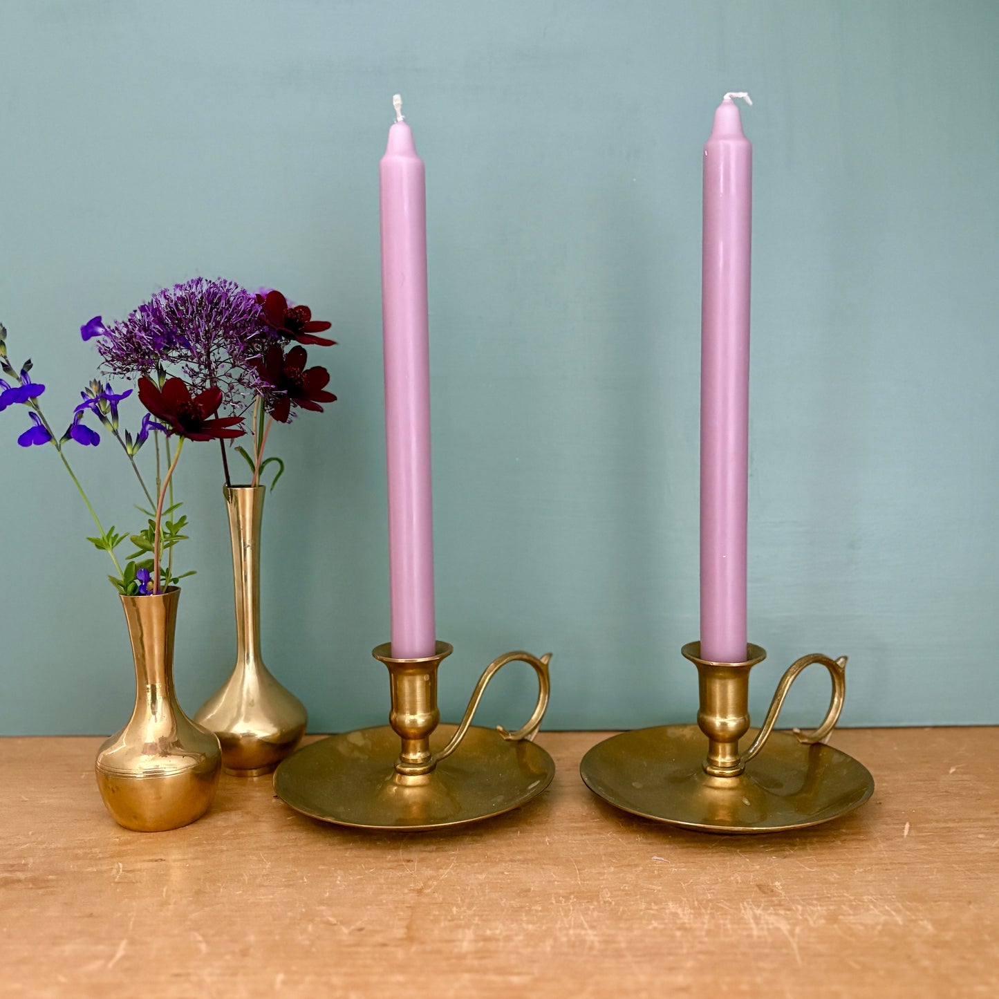 Bougeoir - chandelier ancien en laiton