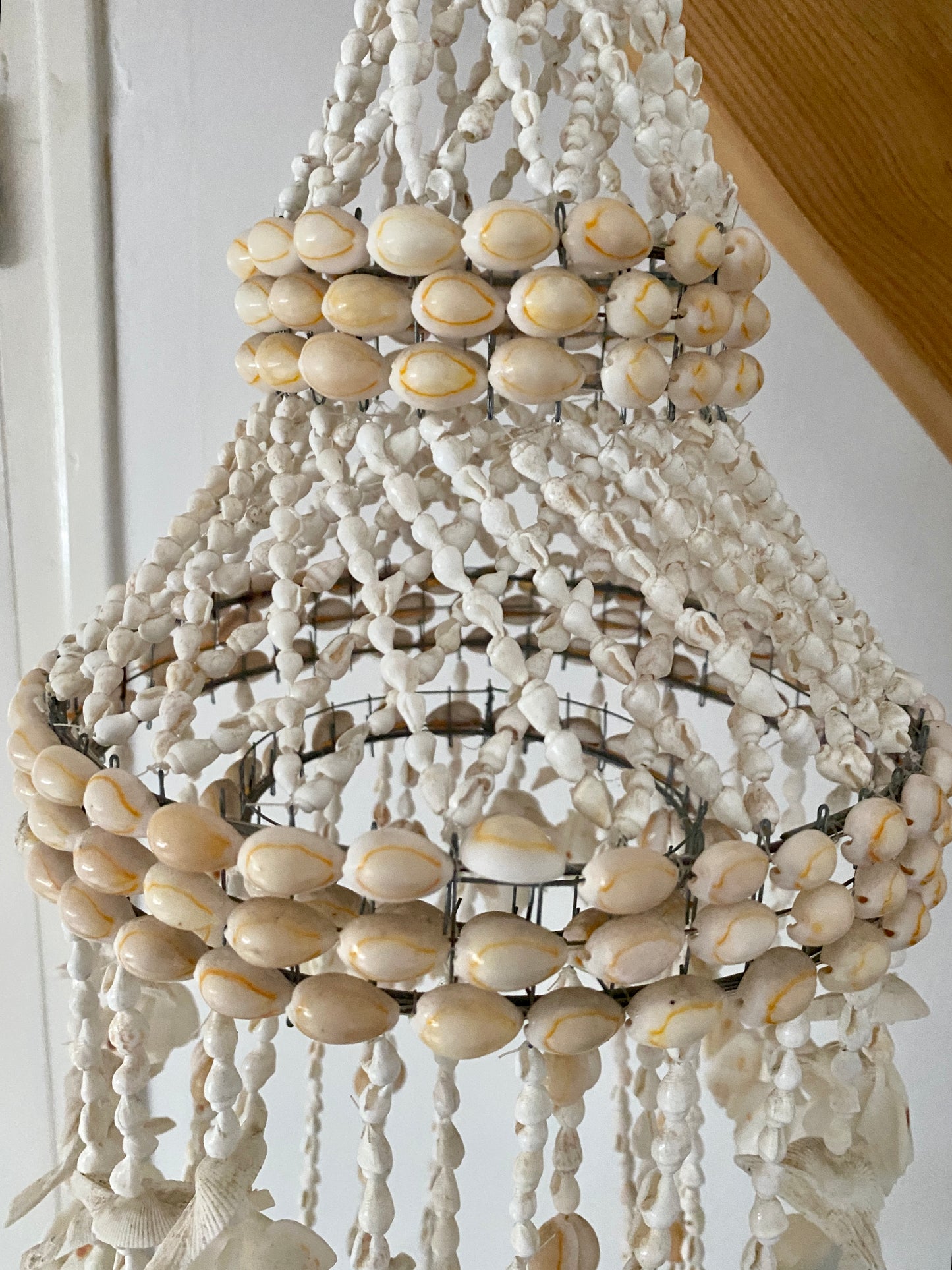 Suspension ou mobile vintage en coquillages