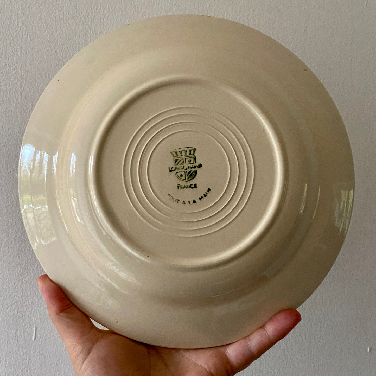 Lot de 6 assiettes creuses anciennes de la manufacture de Longchamp