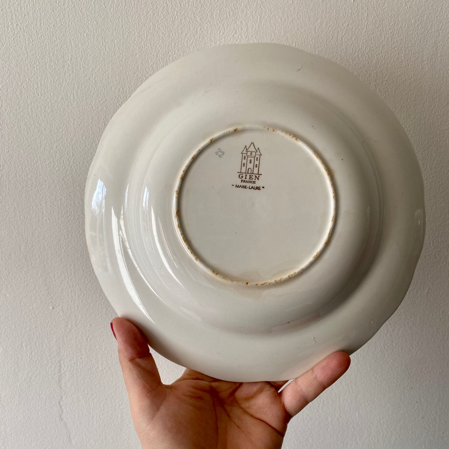 Lot de 6 assiettes creuse vintage modèle Marie-Laure de Gien