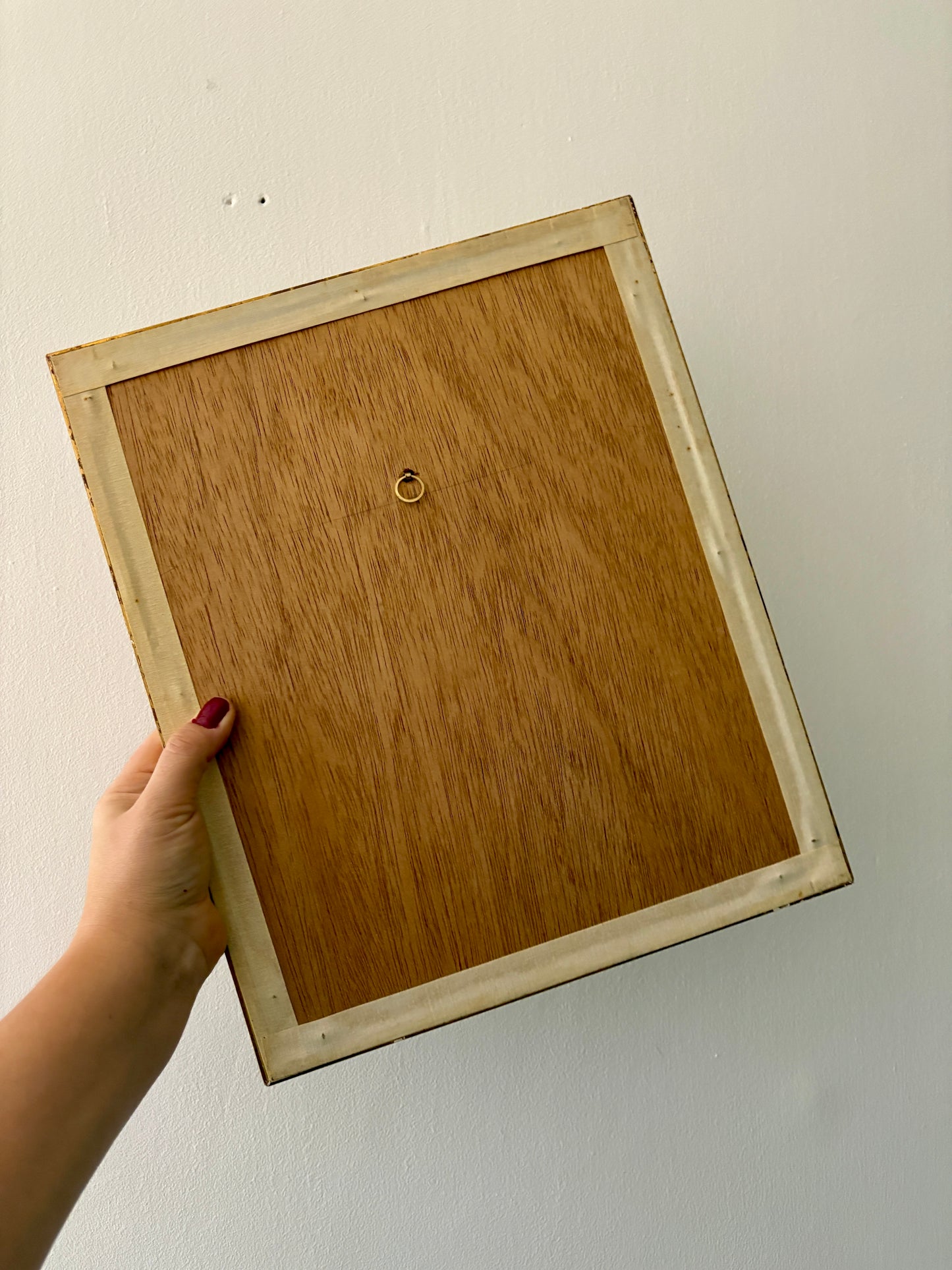 Cadre ancien rose jaune Redouté