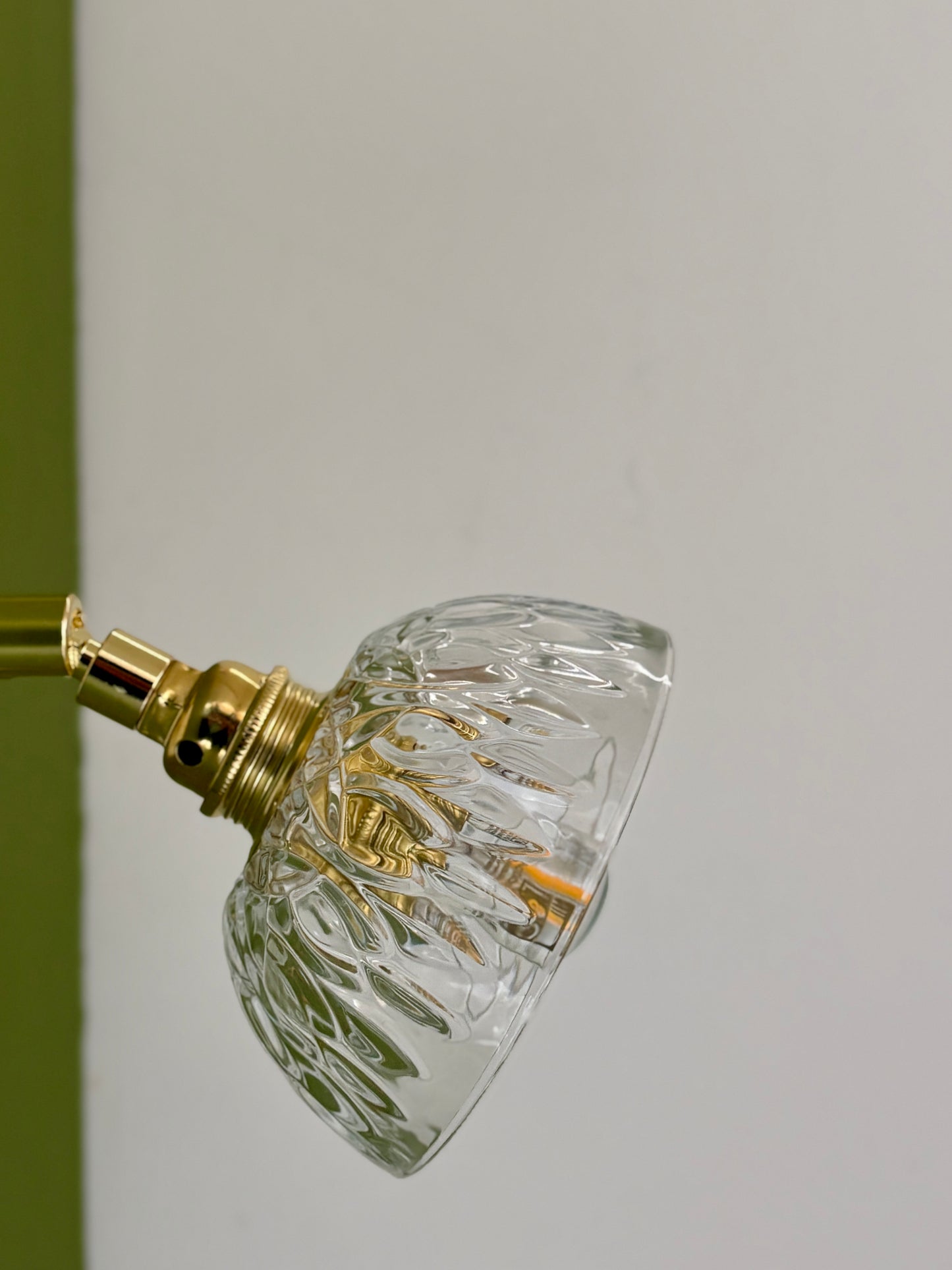 Applique abat jour vintage en verre - collection vaisselle -