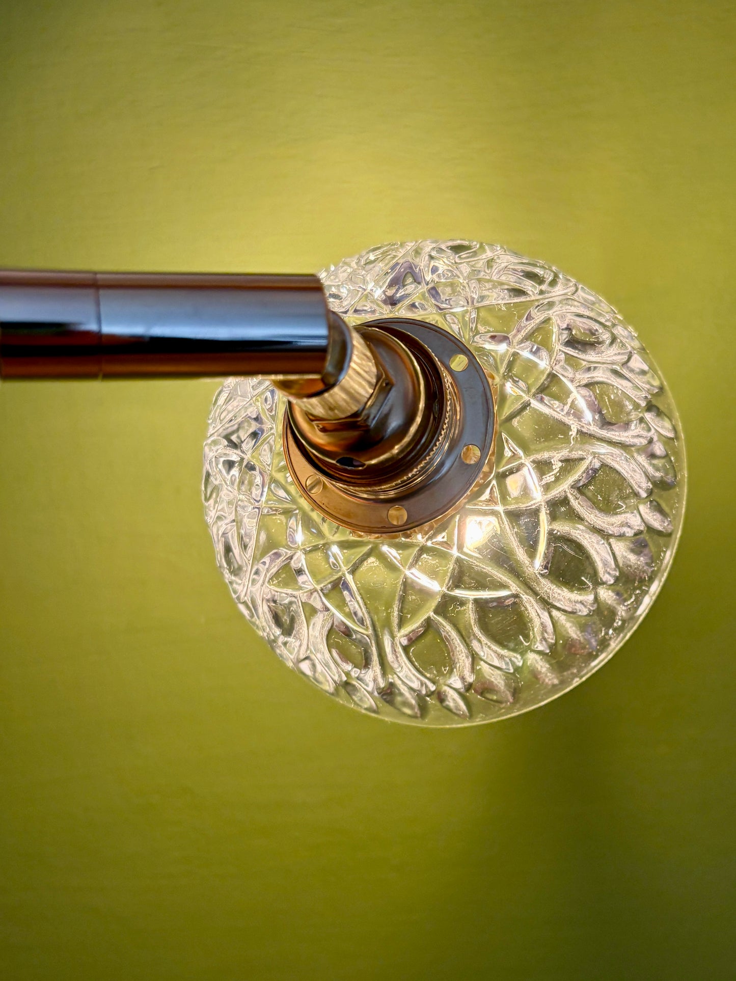 Applique abat jour vintage en verre - collection vaisselle -