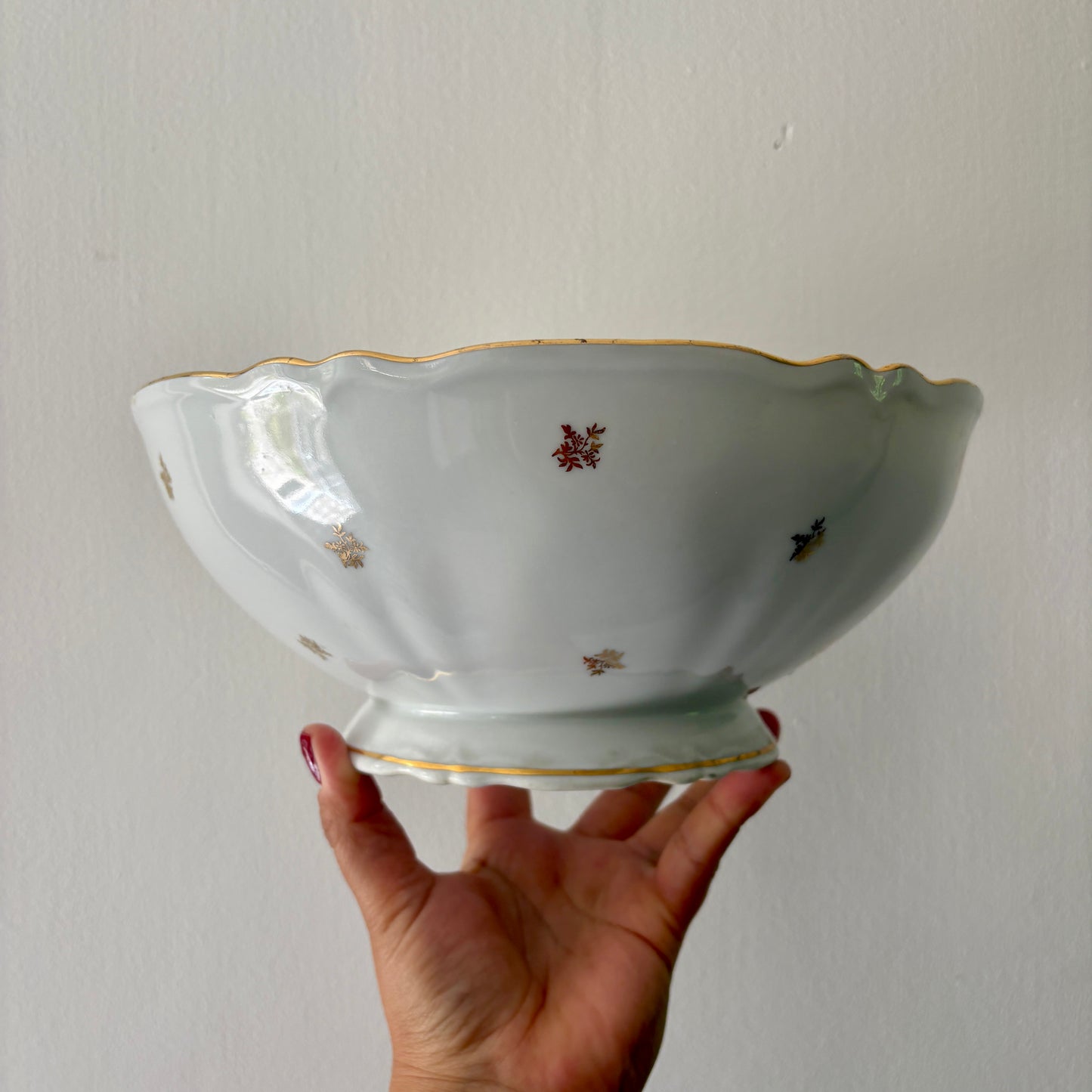 Saladier vintage en porcelaine de Limoges