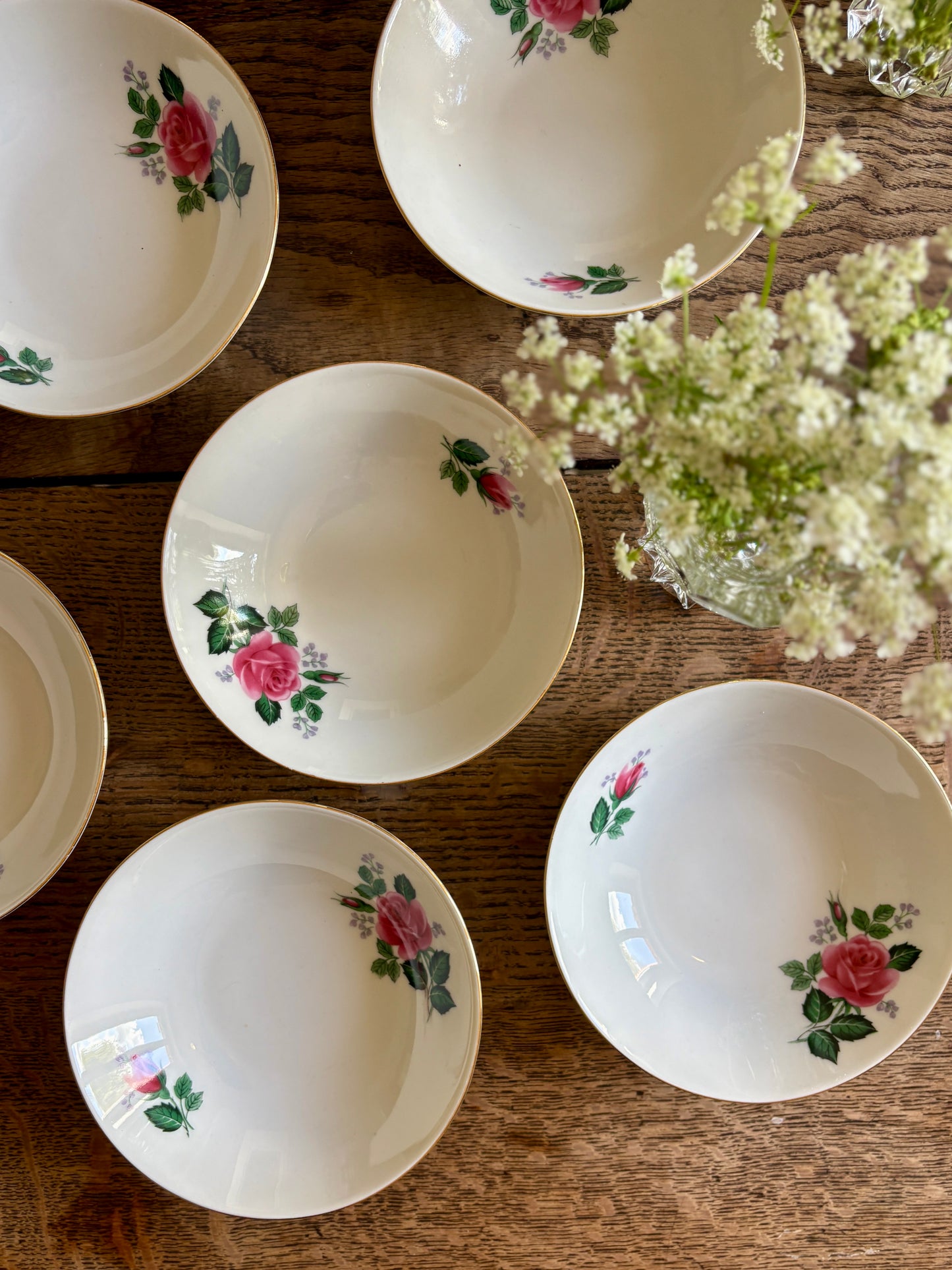 Lot de 8 ramequins vintage en porcelaine