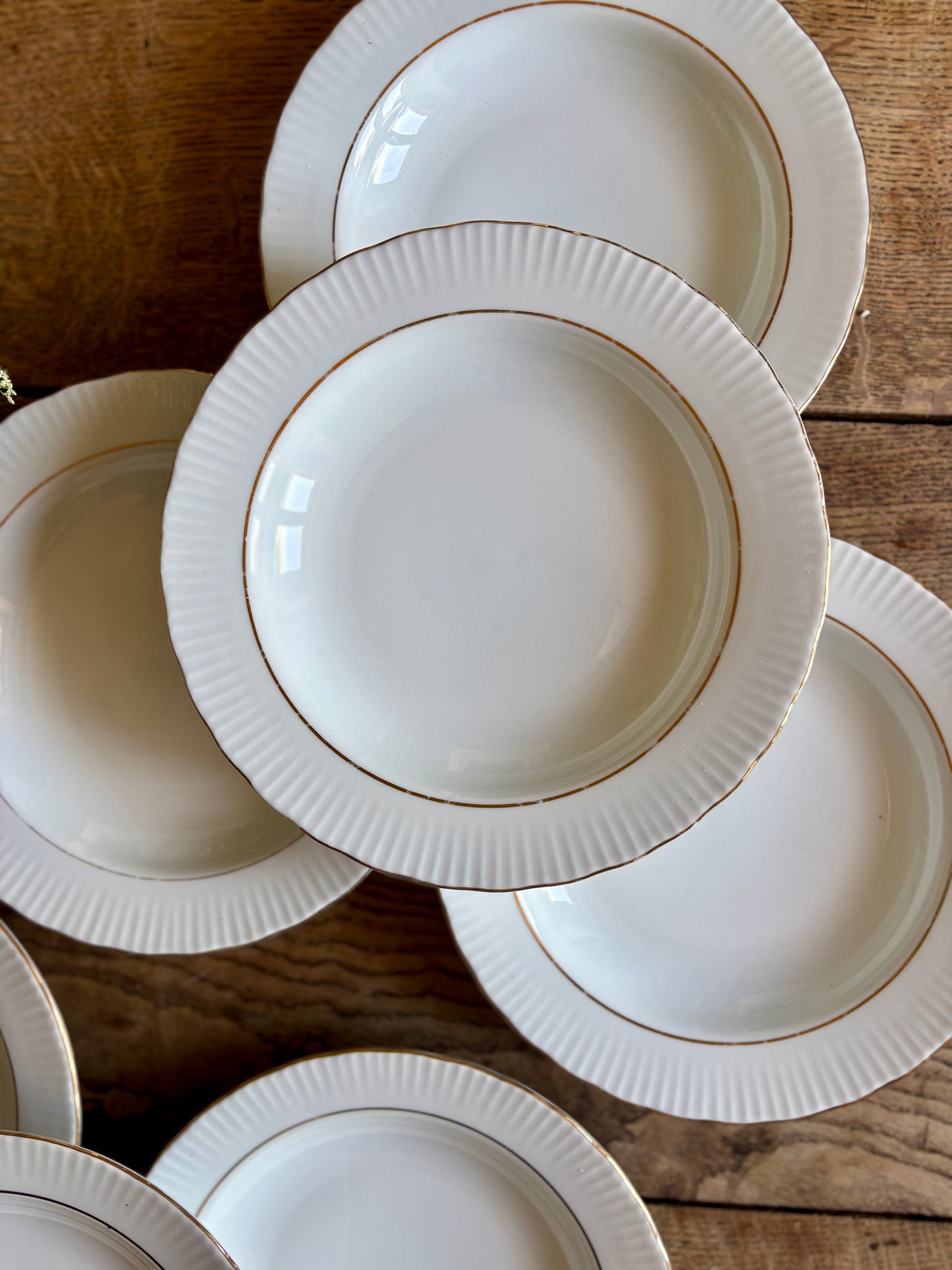 Lot de 8 assiettes creuses vintage en porcelaine Allemande