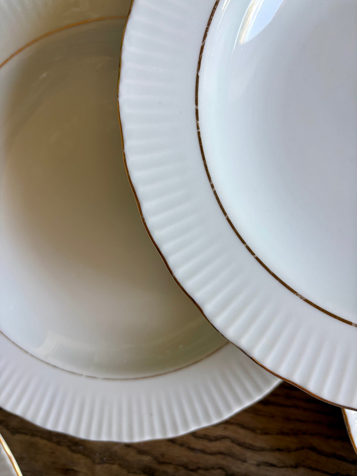 Lot de 8 assiettes creuses vintage en porcelaine Allemande