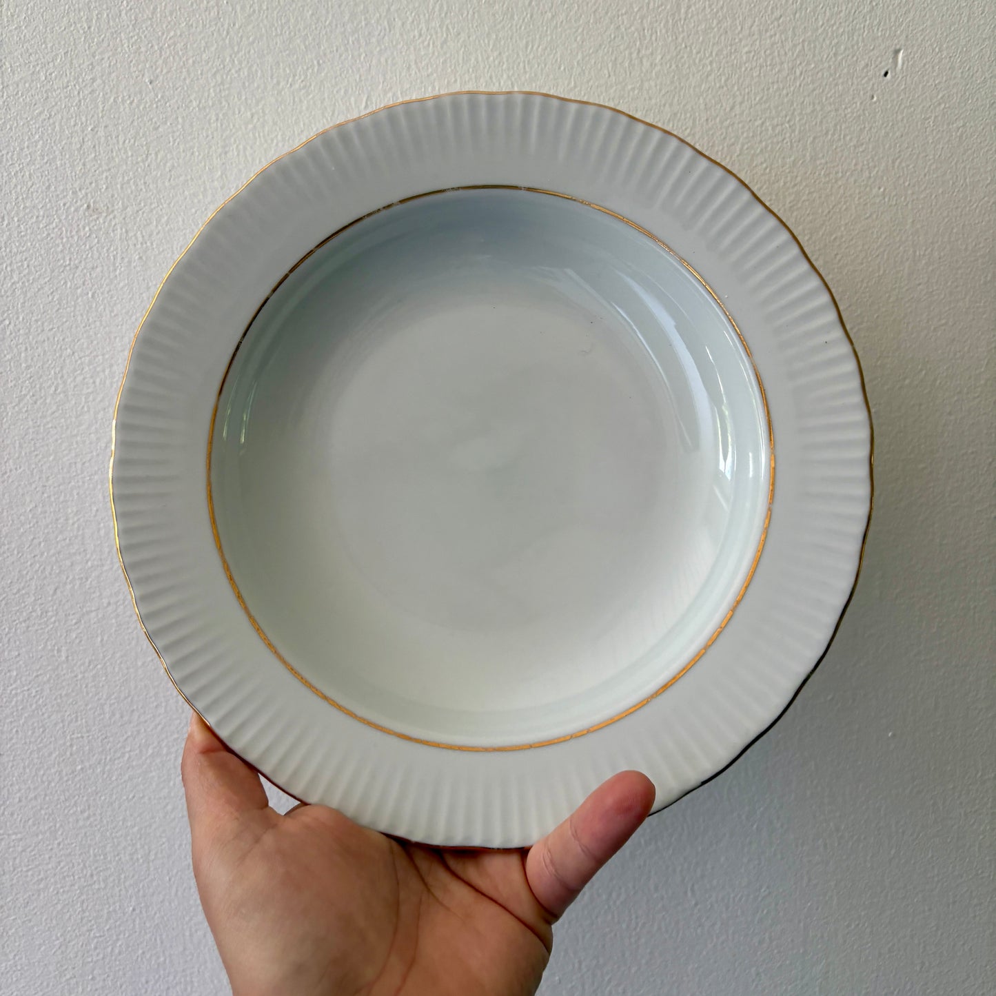 Lot de 8 assiettes creuses vintage en porcelaine Allemande