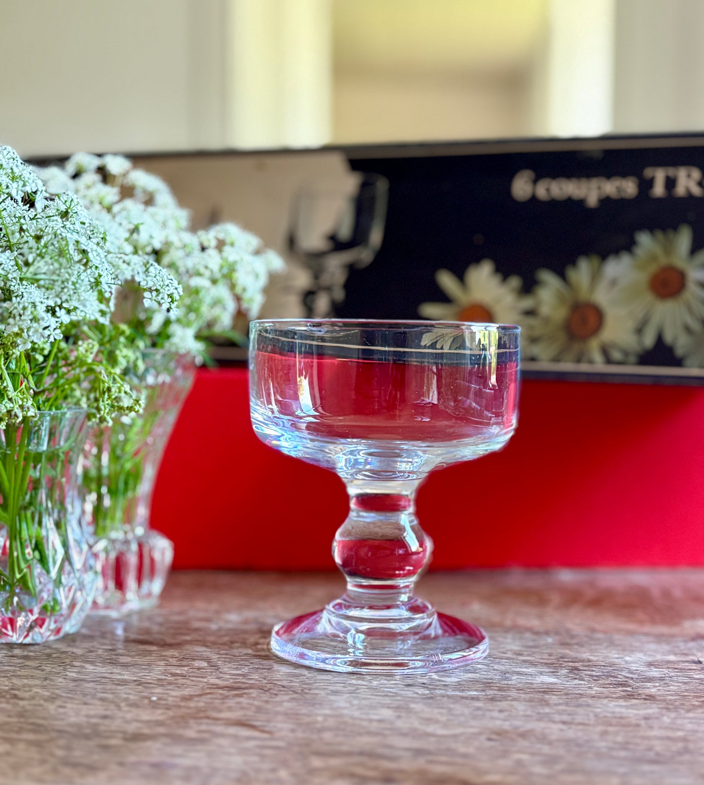 Lot de 6 coupes vintage en cristal - modèle Trocadéro