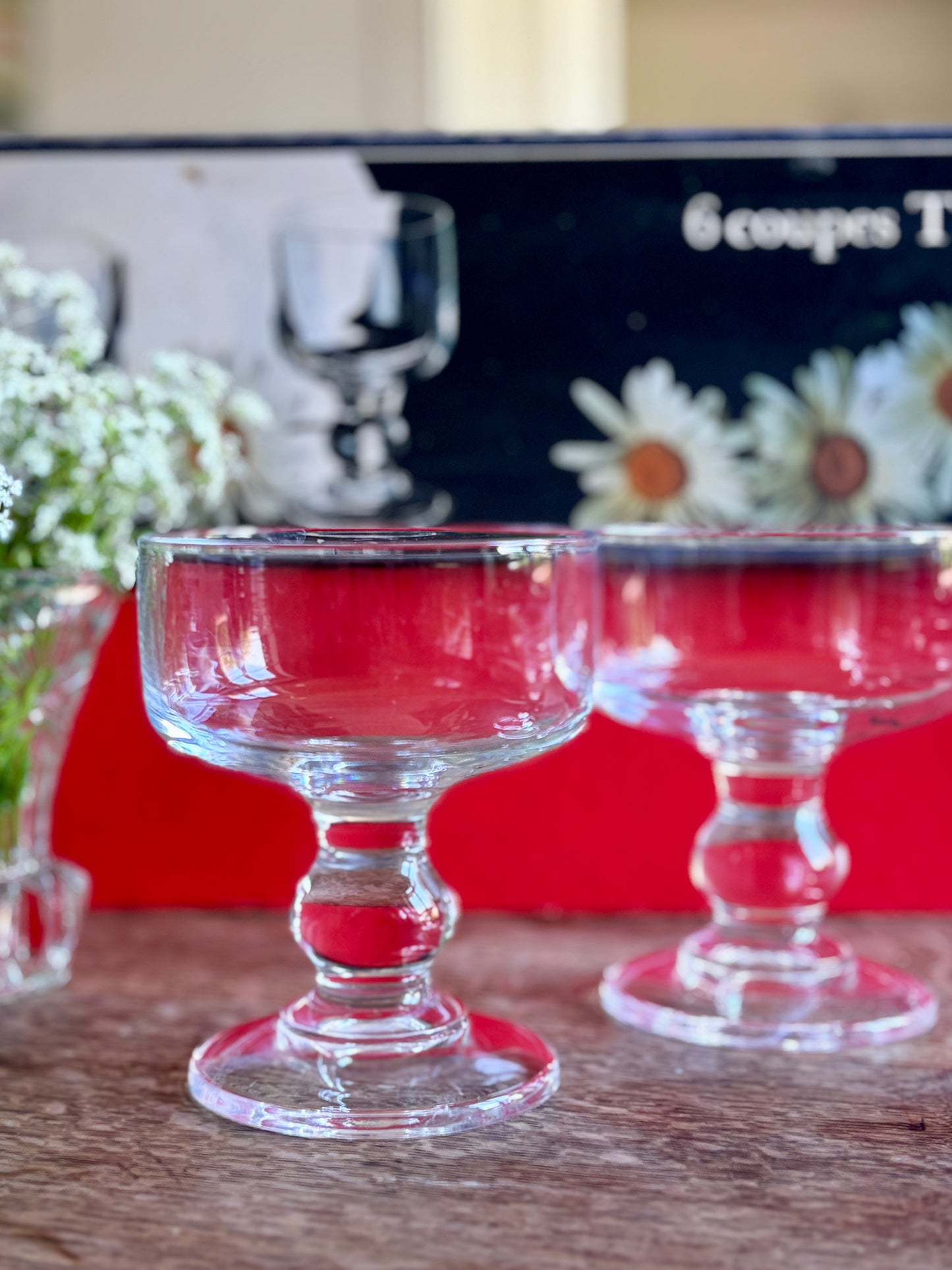 Lot de 6 coupes vintage en cristal - modèle Trocadéro
