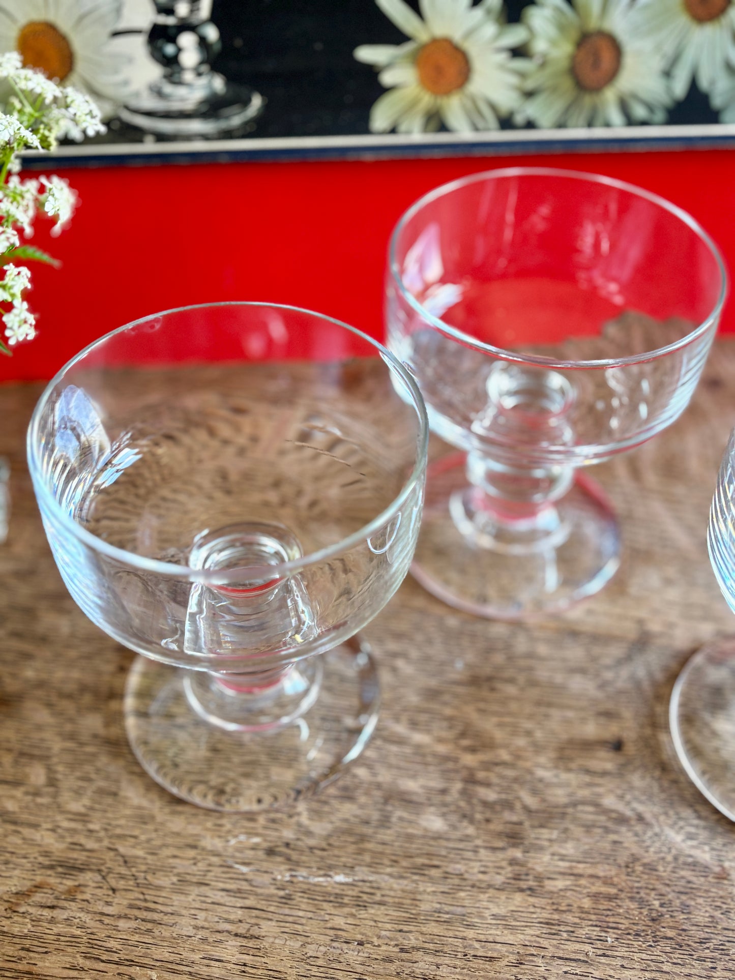 Lot de 6 coupes vintage en cristal - modèle Trocadéro