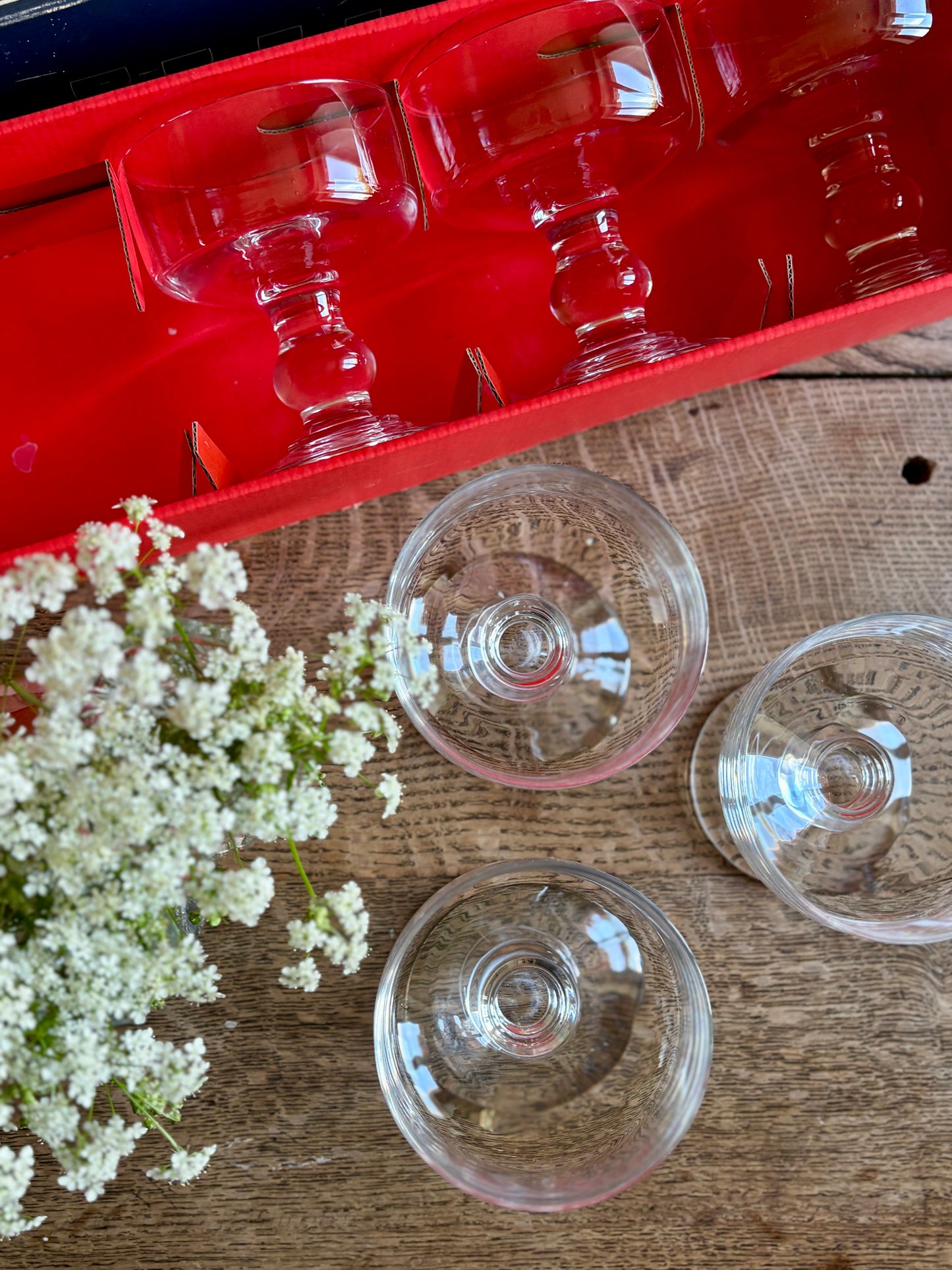 Lot de 6 coupes vintage en cristal - modèle Trocadéro