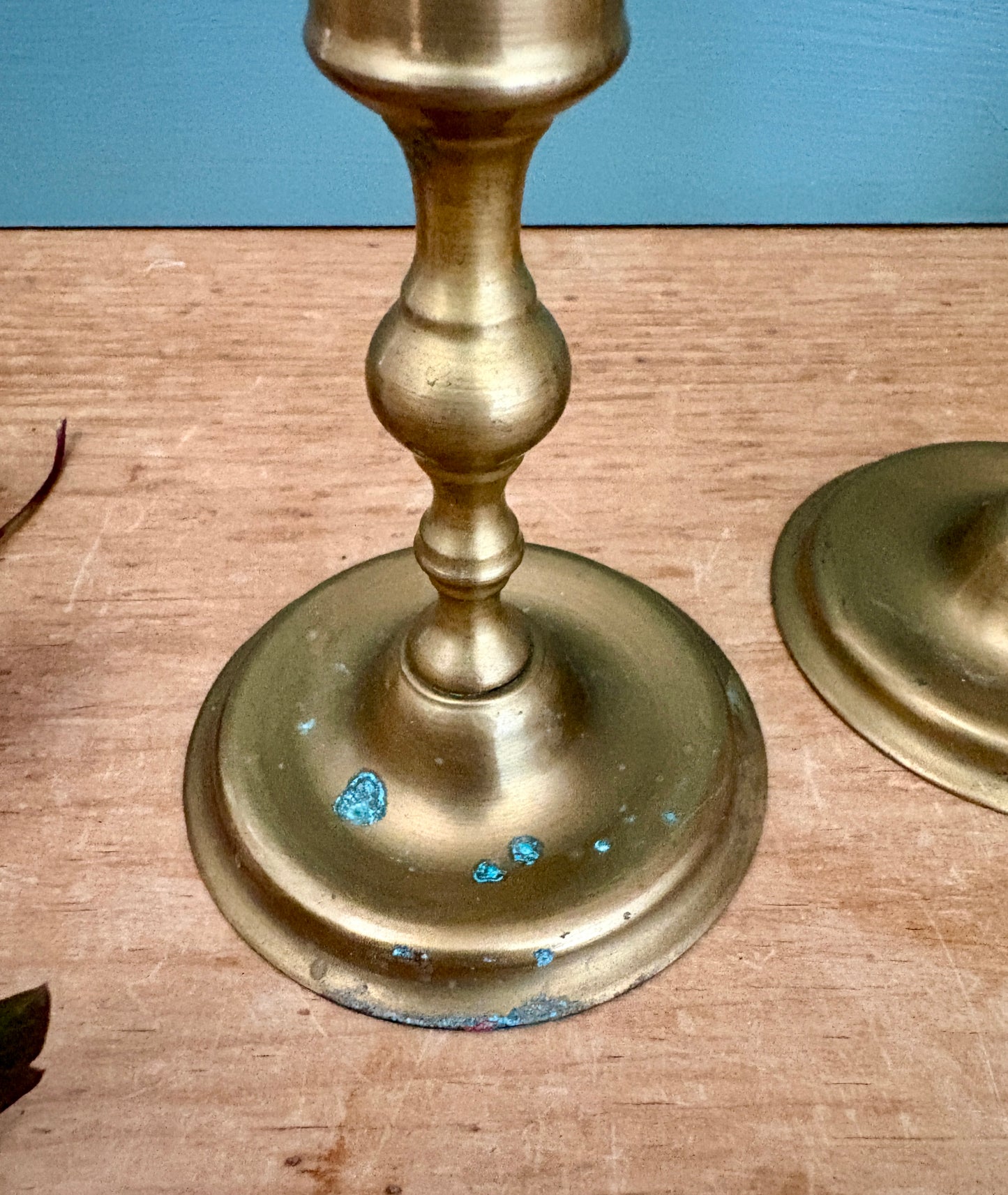 Lot de 3 bougeoirs/chandeliers anciens en laiton (BL3)