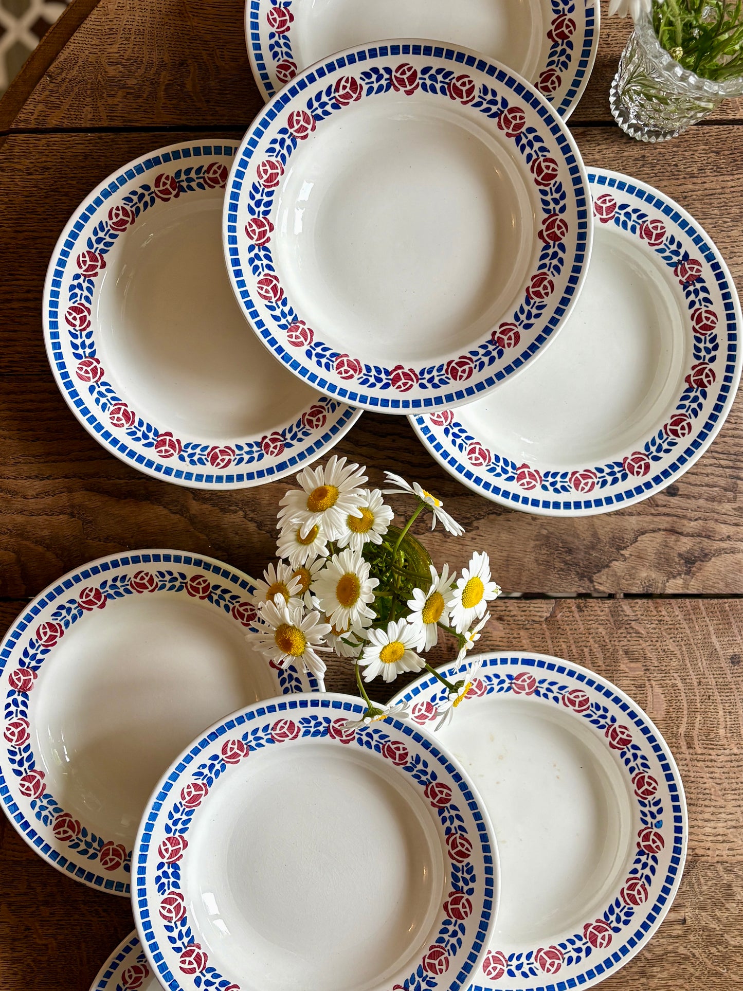 Lot de 8 assiettes creuses vintage