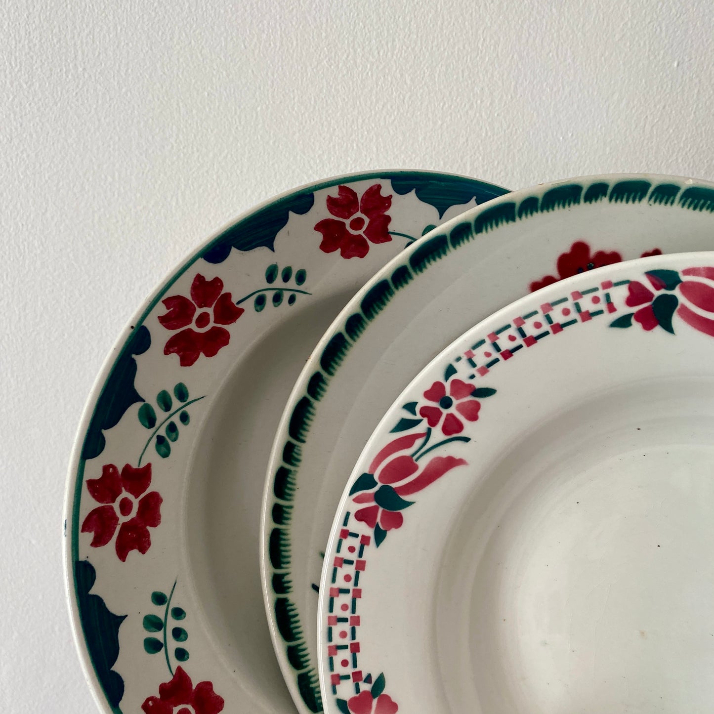 Lot de 6 assiettes creuse vintage modèle 4205 de Saint Amand