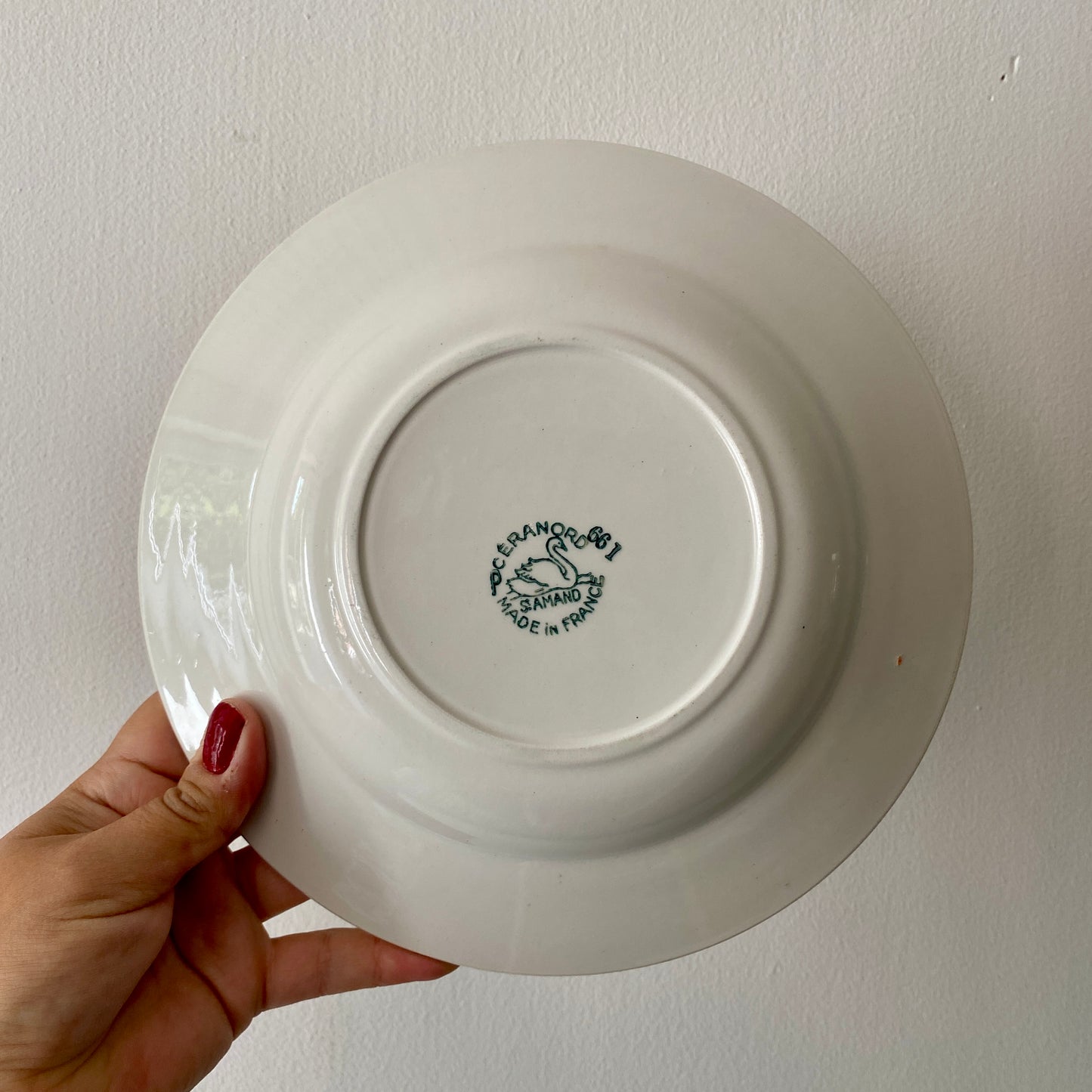 Lot de 6 assiettes creuse vintage modèle 4205 de Saint Amand