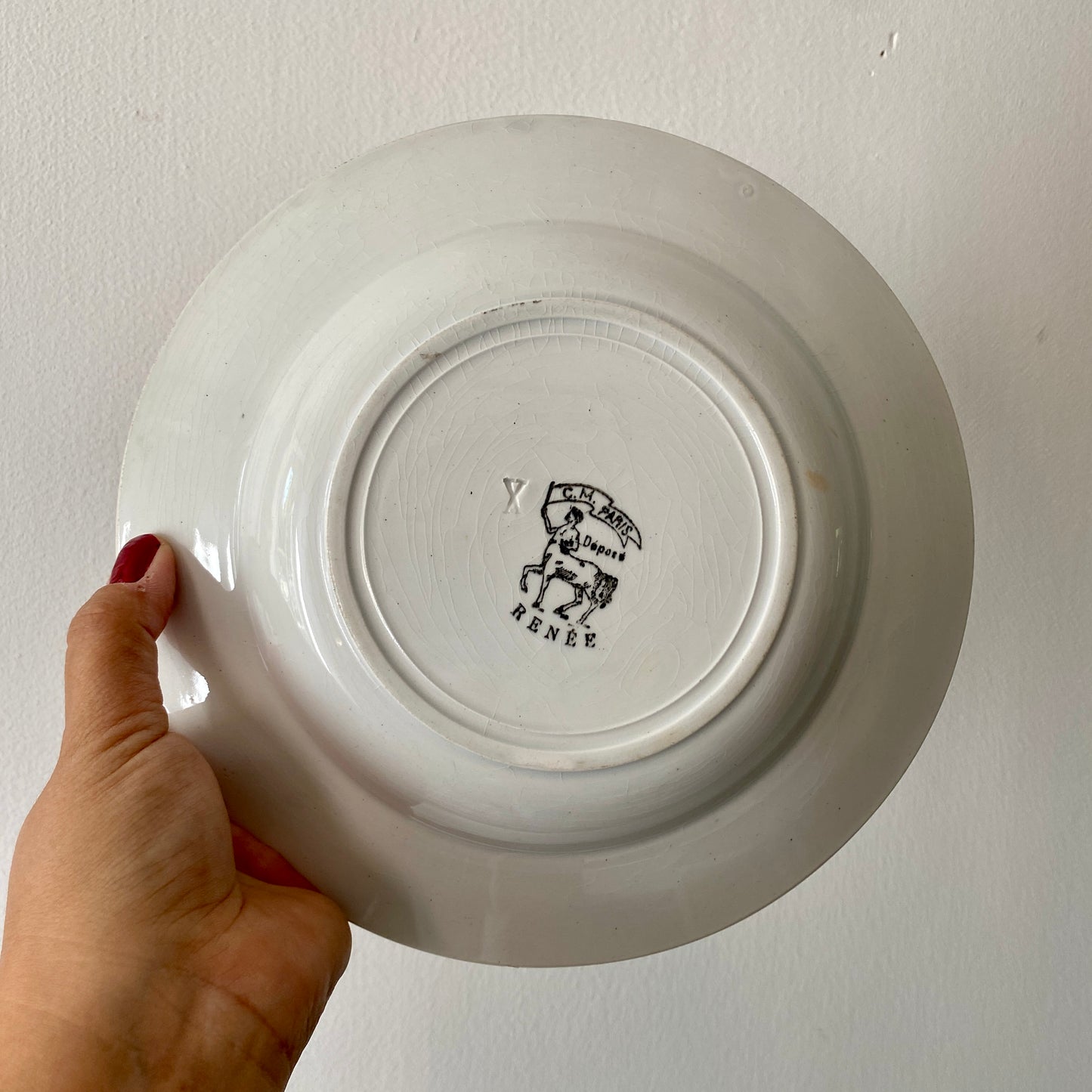 Lot de 6 assiettes creuse vintage modèle 4205 de Saint Amand