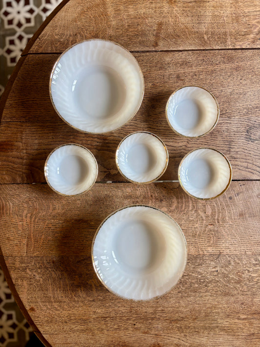Lot de ramequins et saladiers vintage Fire King