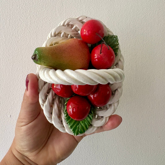 Panier de fruit vintage en céramique