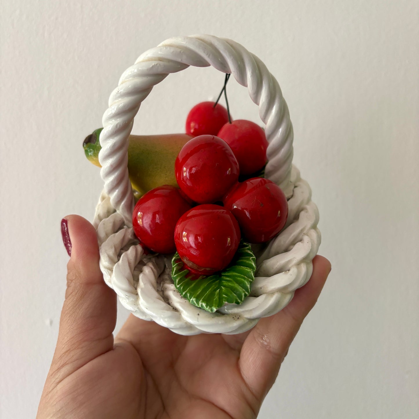 Panier de fruit vintage en céramique