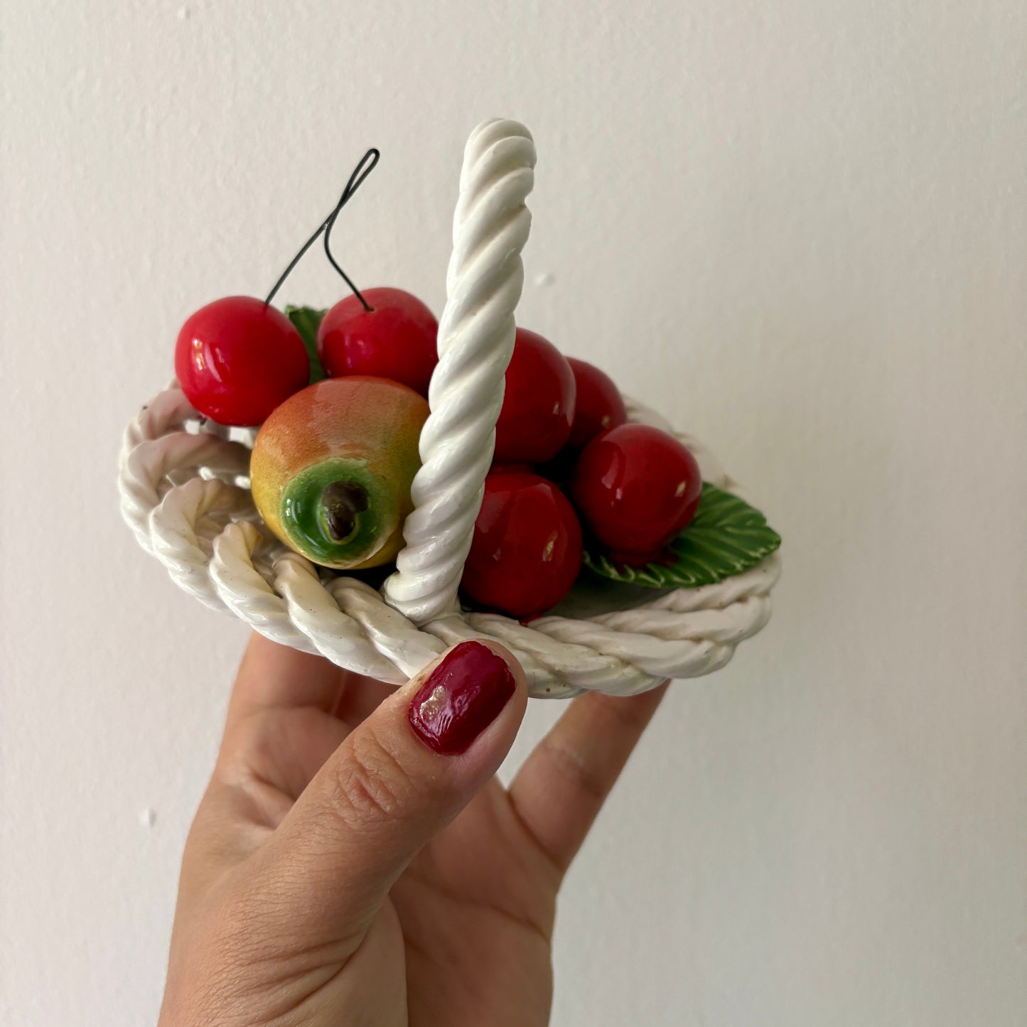 Panier de fruit vintage en céramique