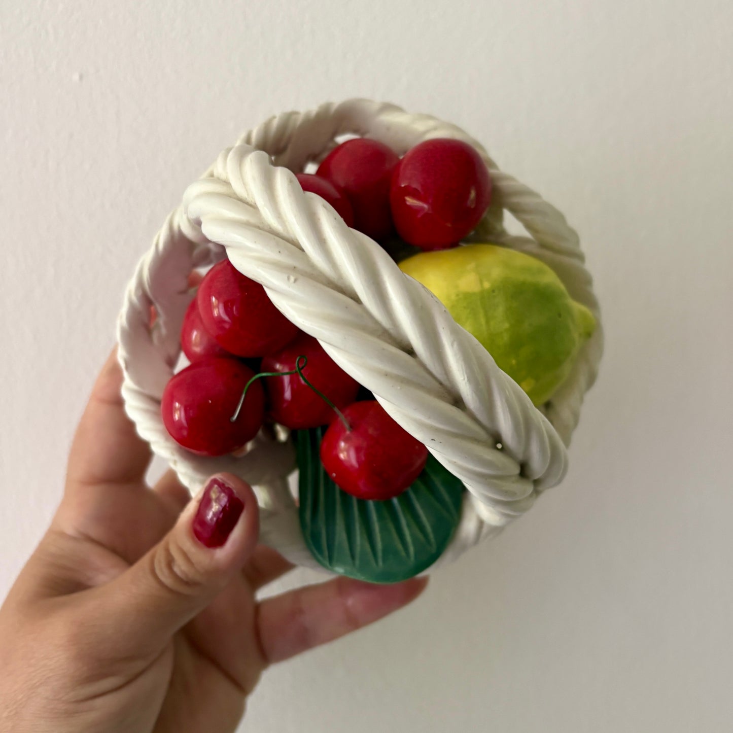 Panier de fruit vintage en céramique