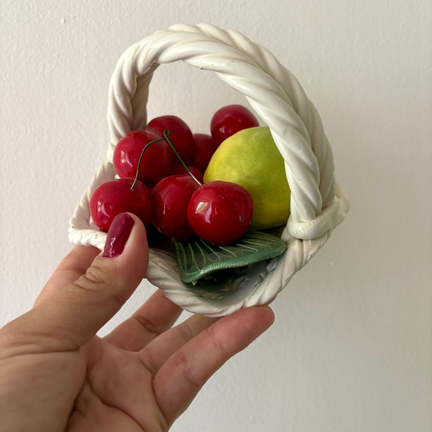 Panier de fruit vintage en céramique