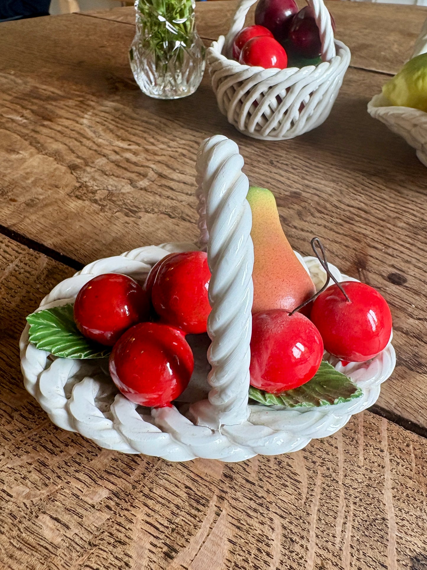 Panier de fruit vintage en céramique