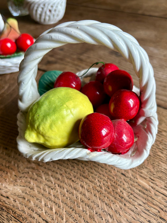 Panier de fruit vintage en céramique