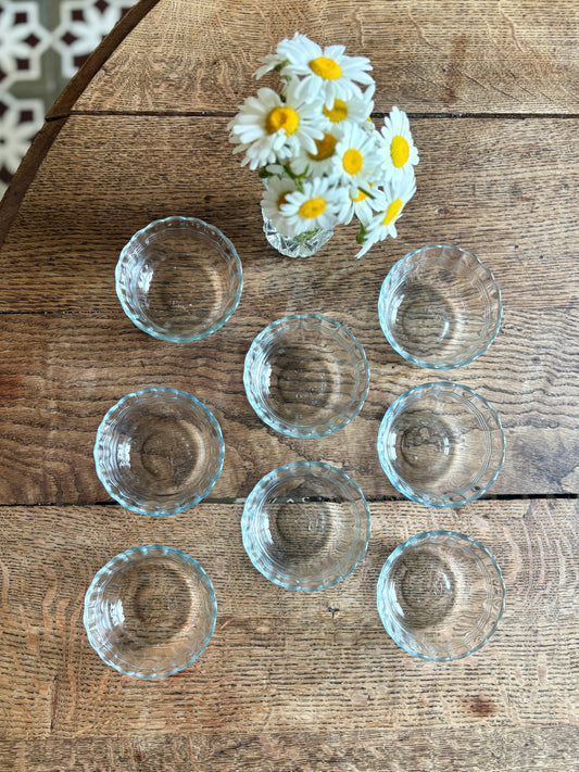 Lot de 8 ramequins vintage en verre - Pyrex