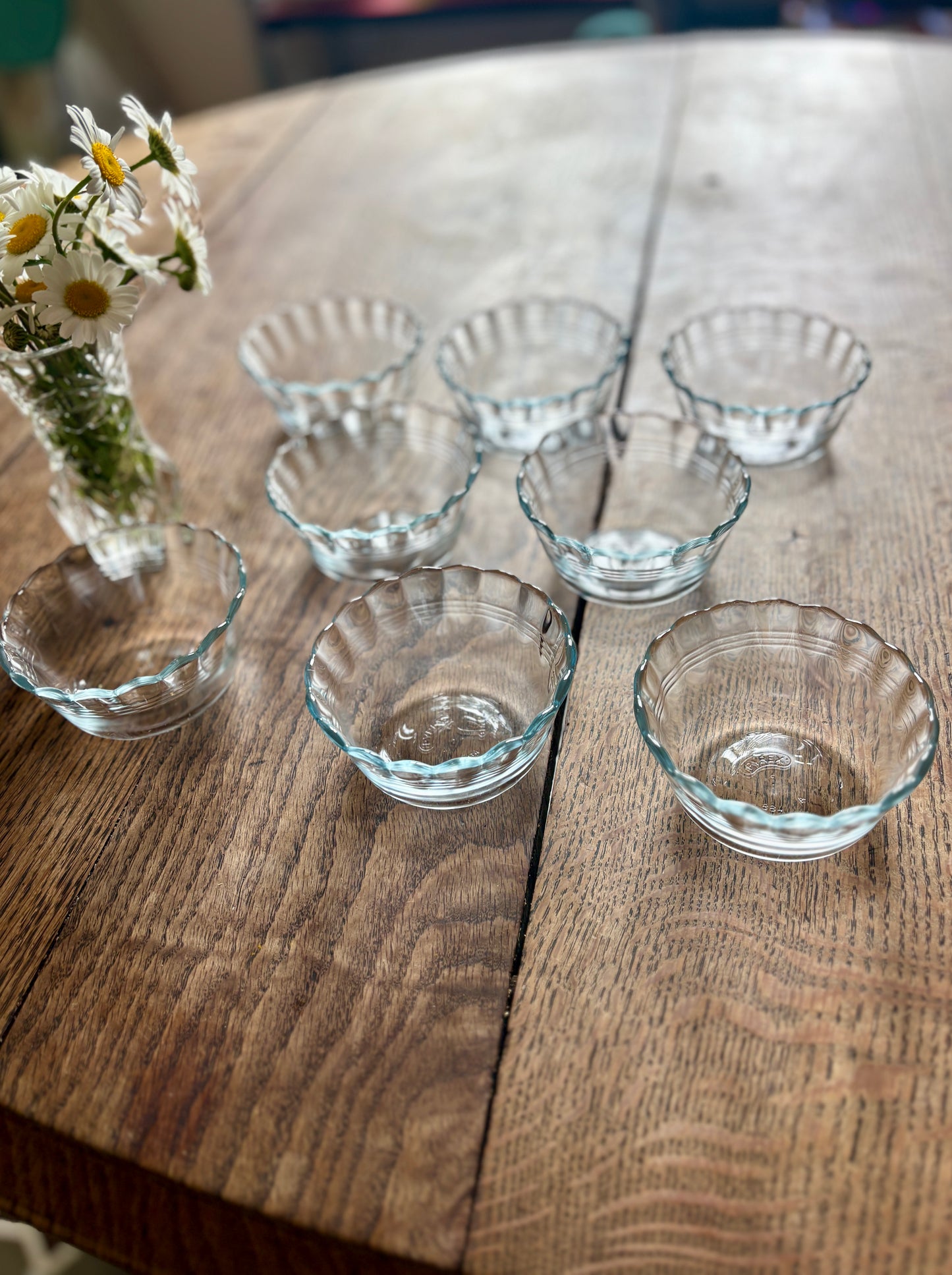 Lot de 8 ramequins vintage en verre - Pyrex