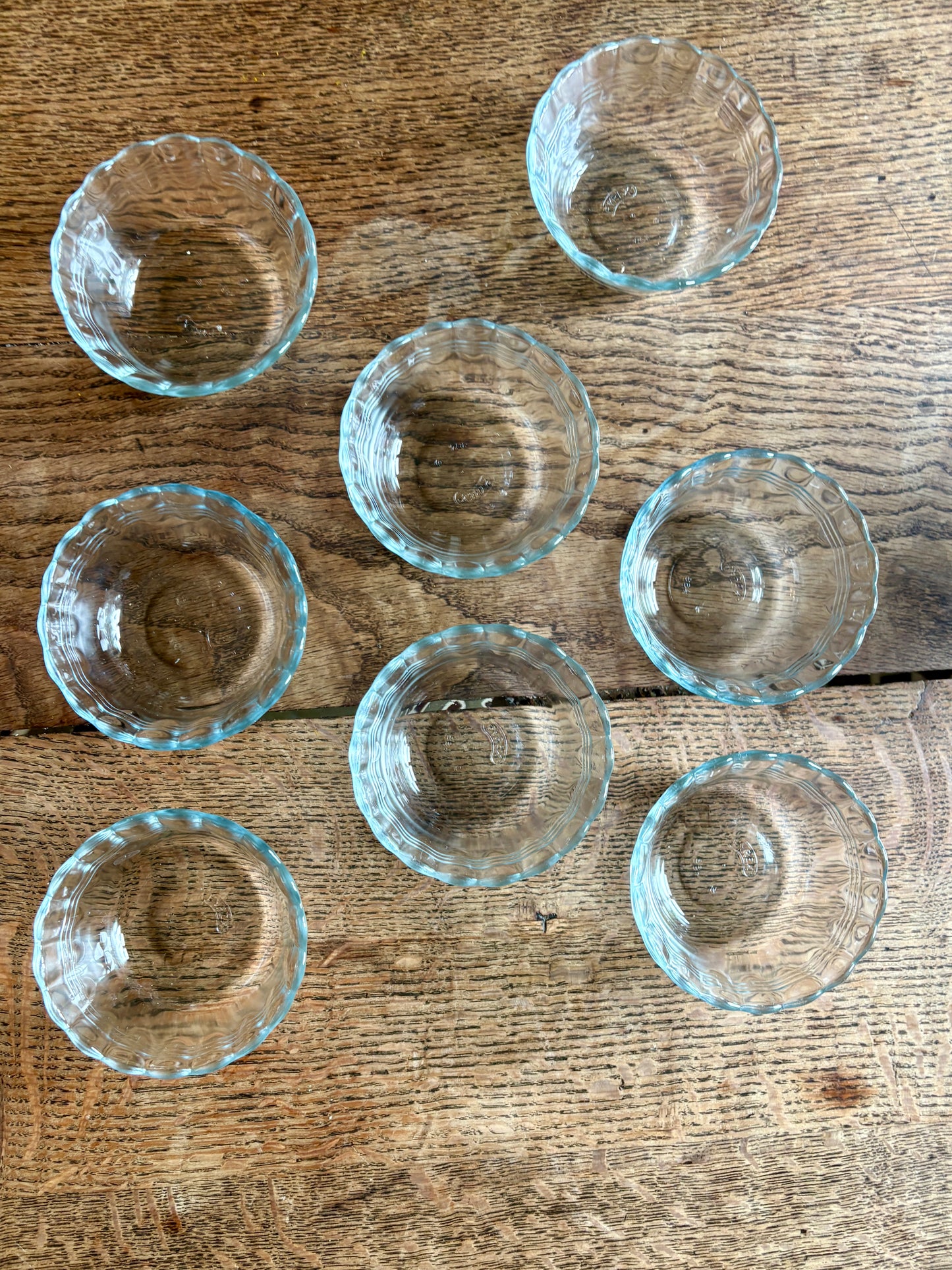 Lot de 8 ramequins vintage en verre - Pyrex