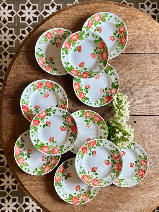 Lot de 11 assiettes creuses vintage Eric de Moulin des Loups
