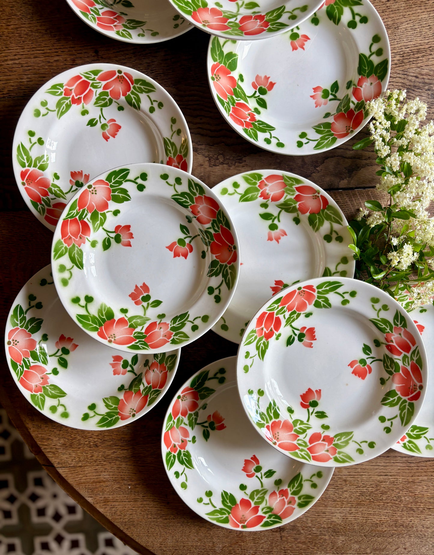 Lot de 11 assiettes creuses vintage Eric de Moulin des Loups