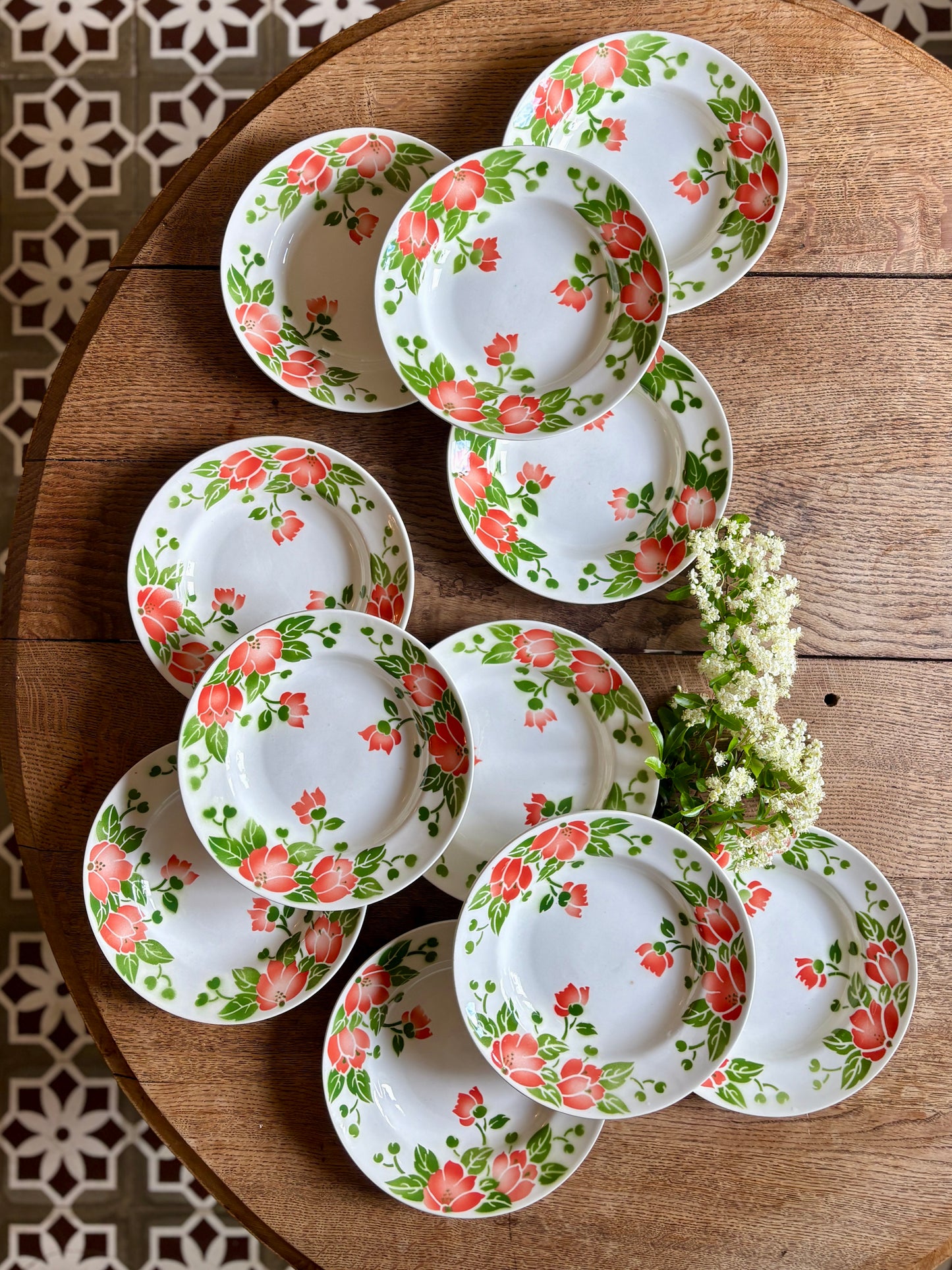 Lot de 11 assiettes creuses vintage Eric de Moulin des Loups