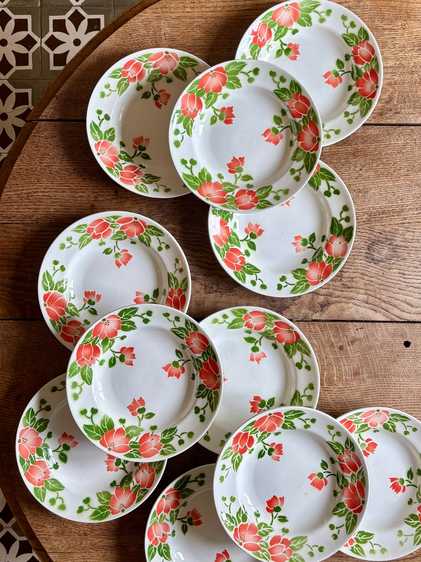 Lot de 11 assiettes creuses vintage Eric de Moulin des Loups