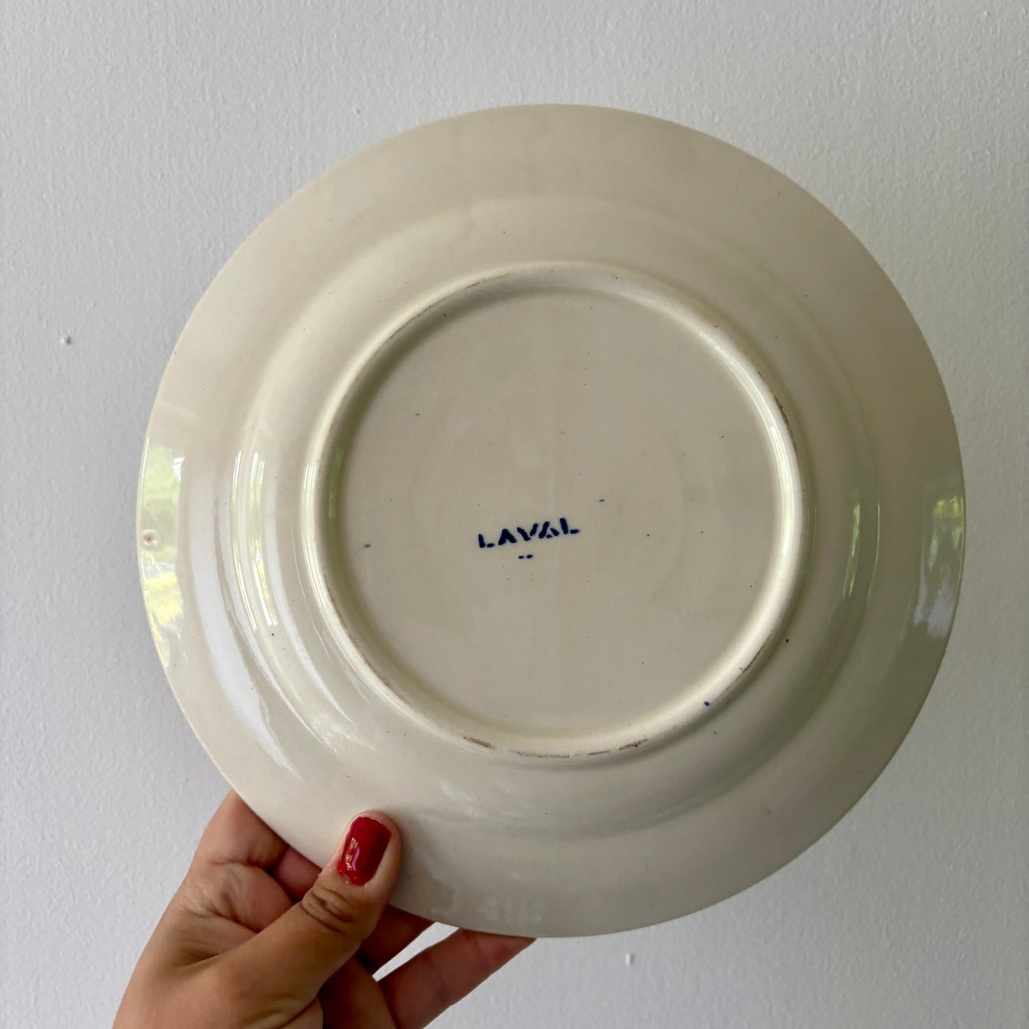 Lot de 10 assiettes plates anciennes modèle Laval