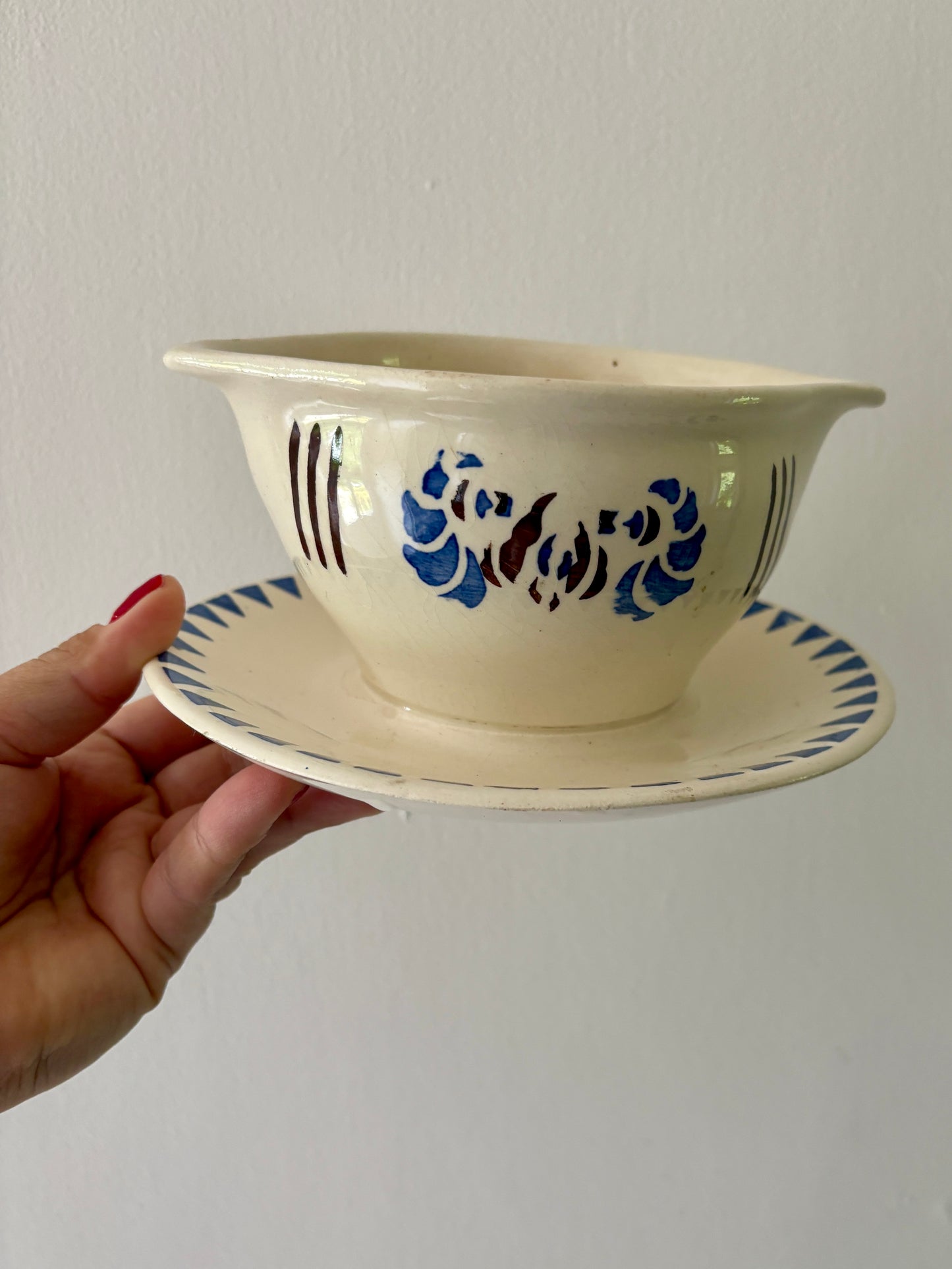 Lot de 2 raviers et d'une saucière vintage - Laval -