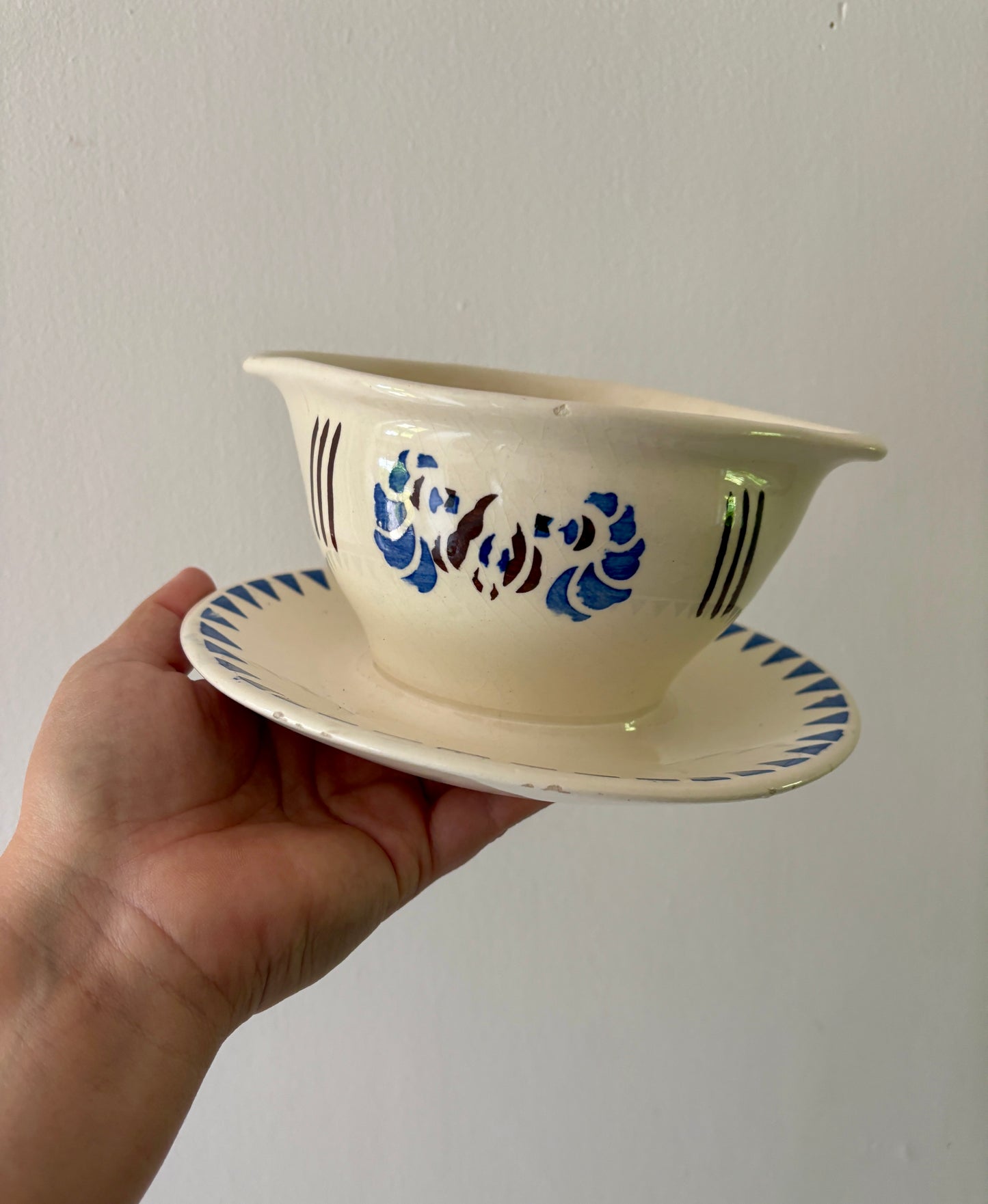 Lot de 2 raviers et d'une saucière vintage - Laval -