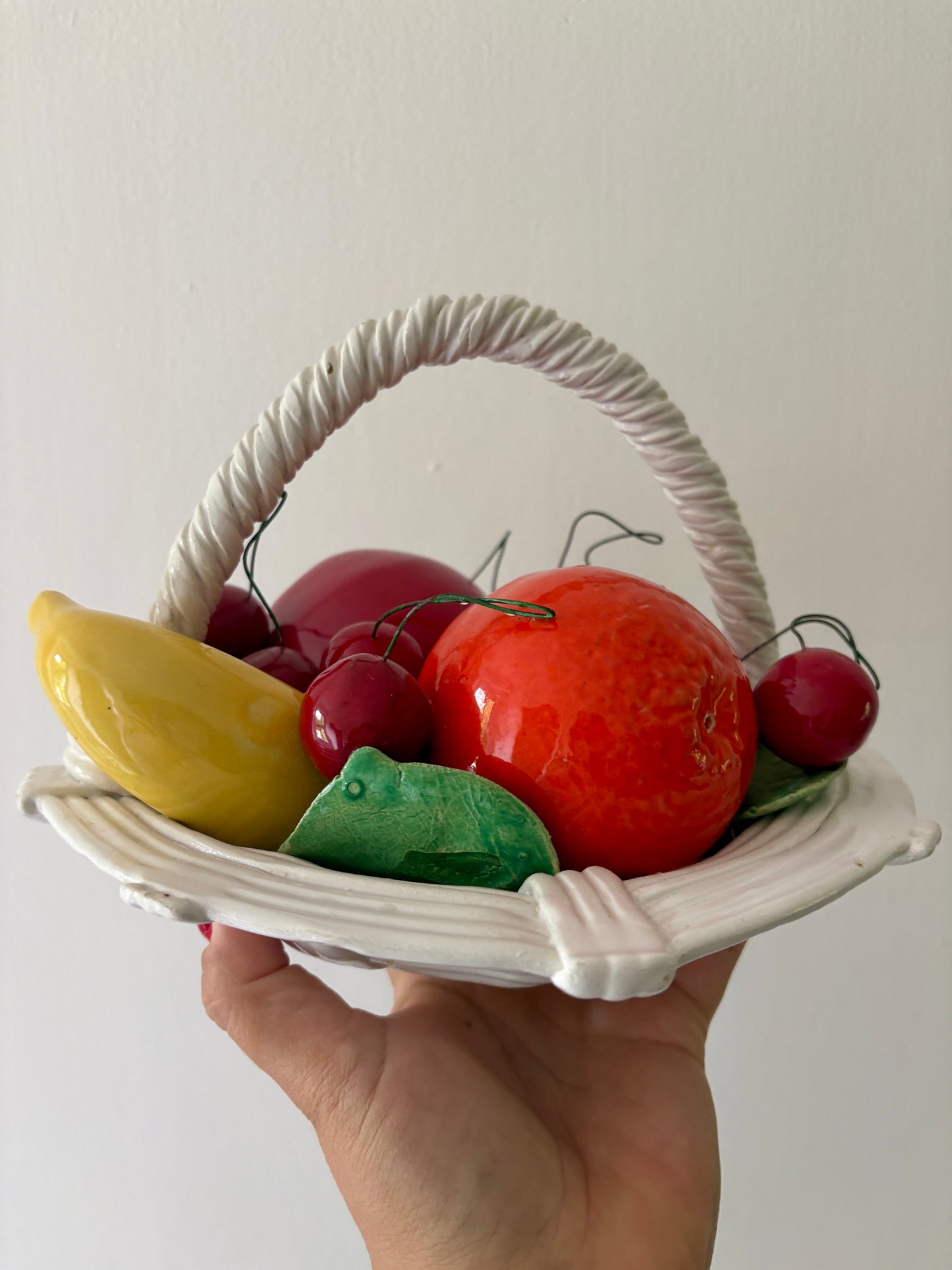 Panier de fruit vintage en céramique